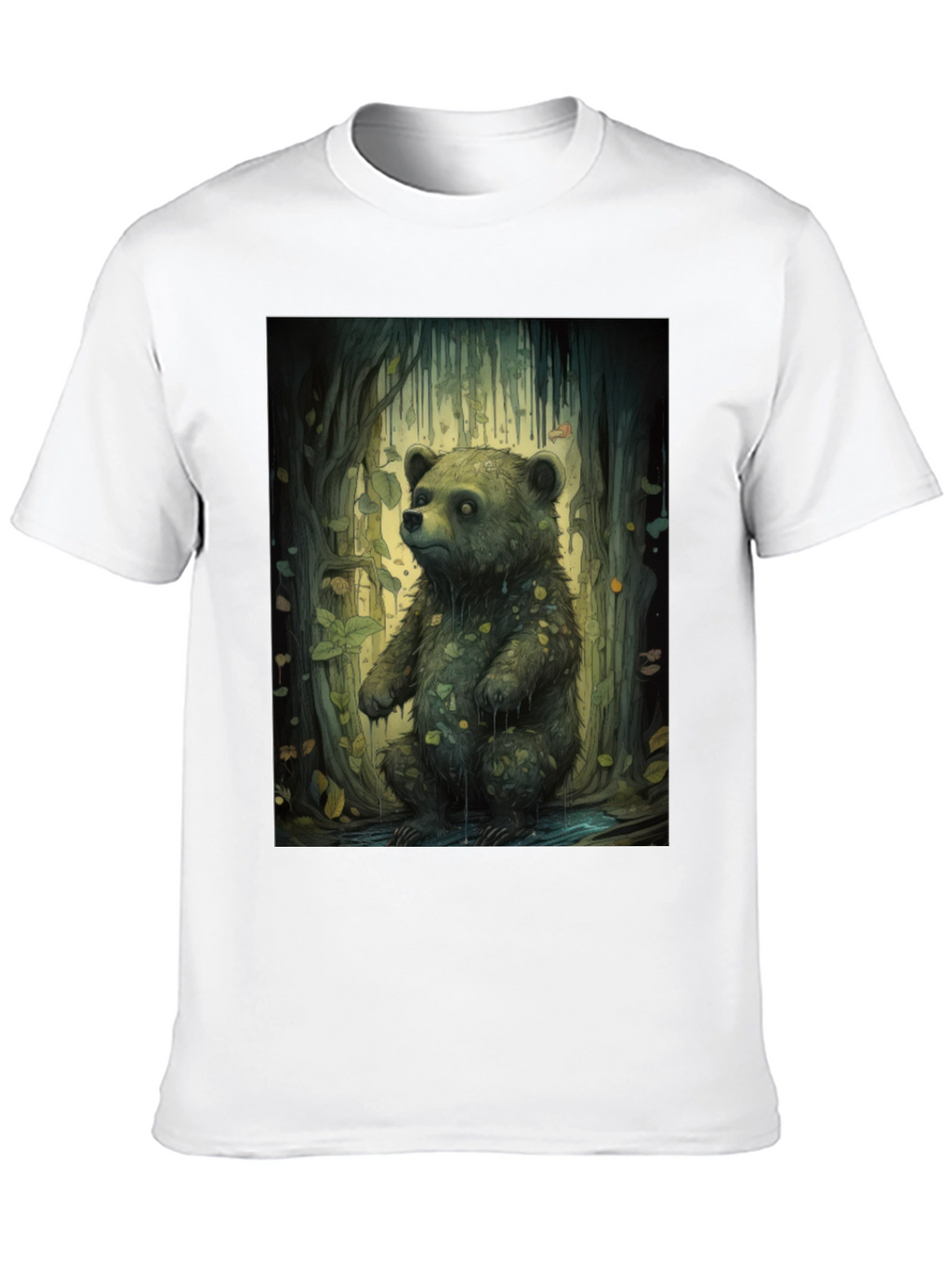 Bear Forest Graphic Tee - Nature Inspired Print