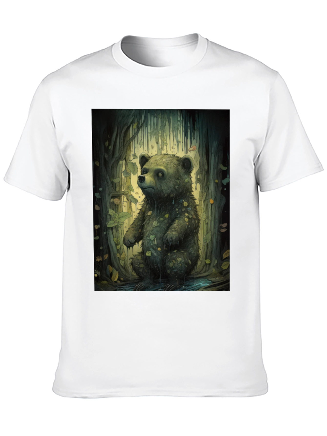 Bear Forest Graphic Tee - Nature Inspired Print