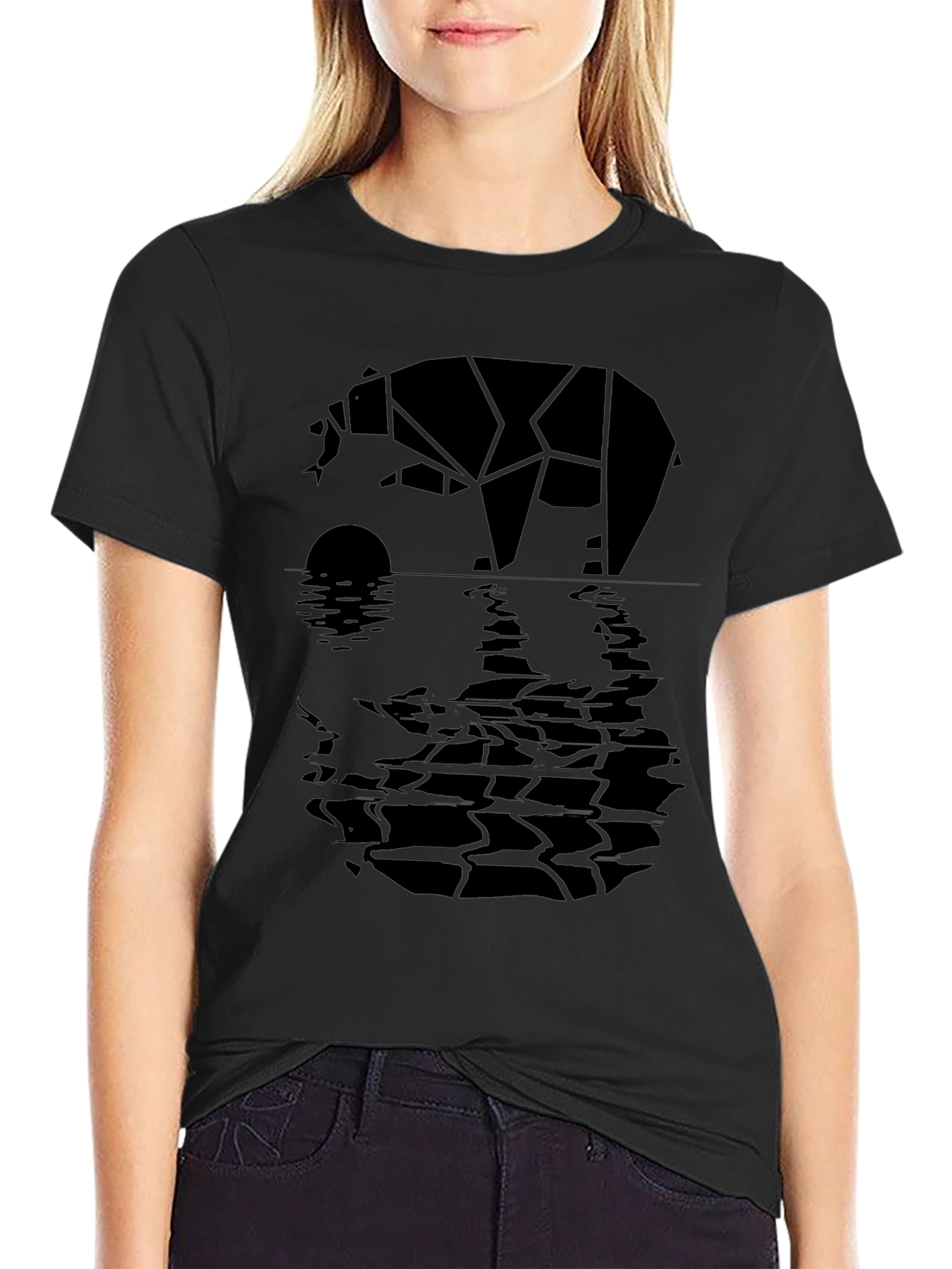 Geometric Bear Graphic Tee