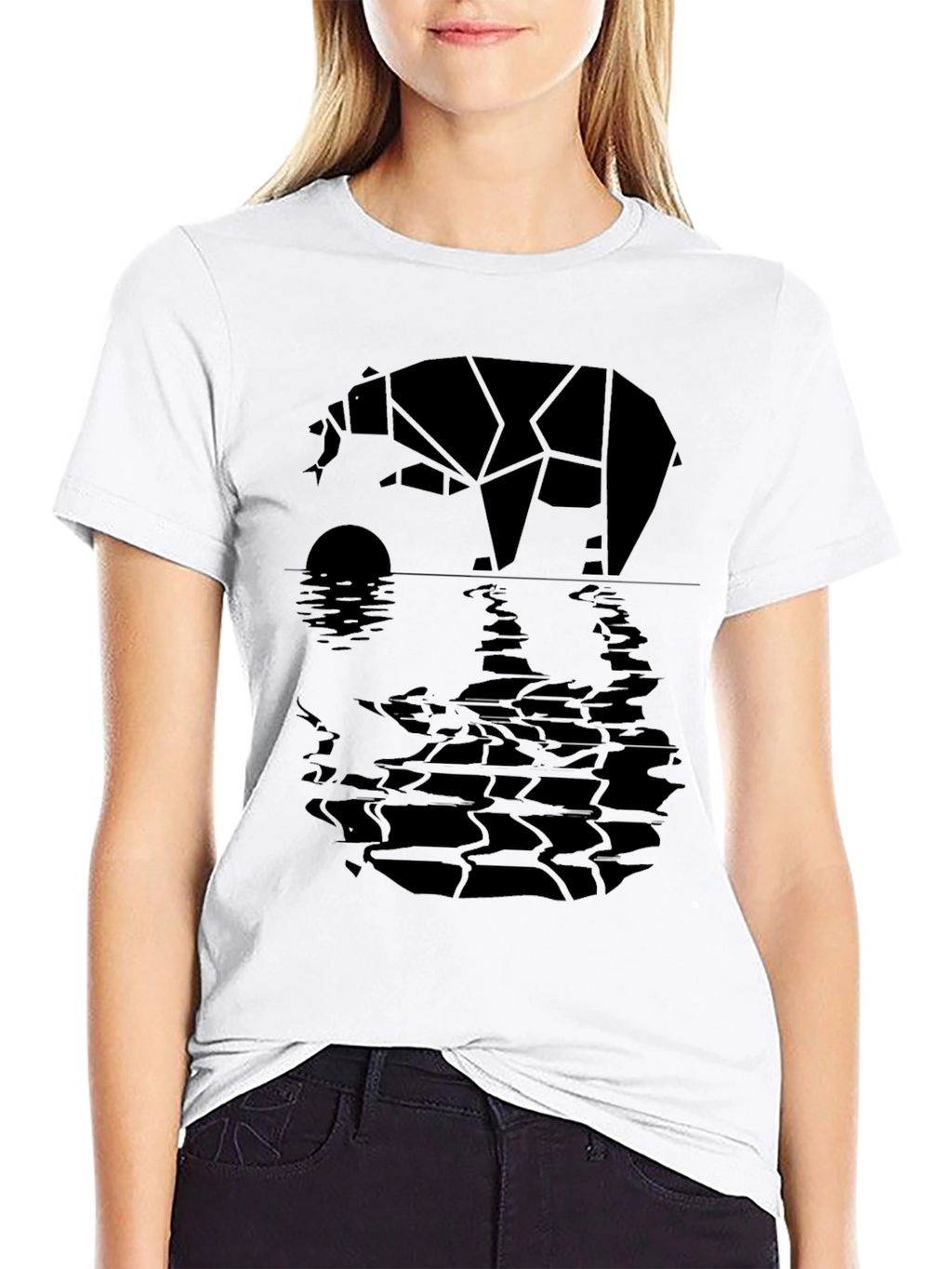 Geometric Bear Graphic Tee