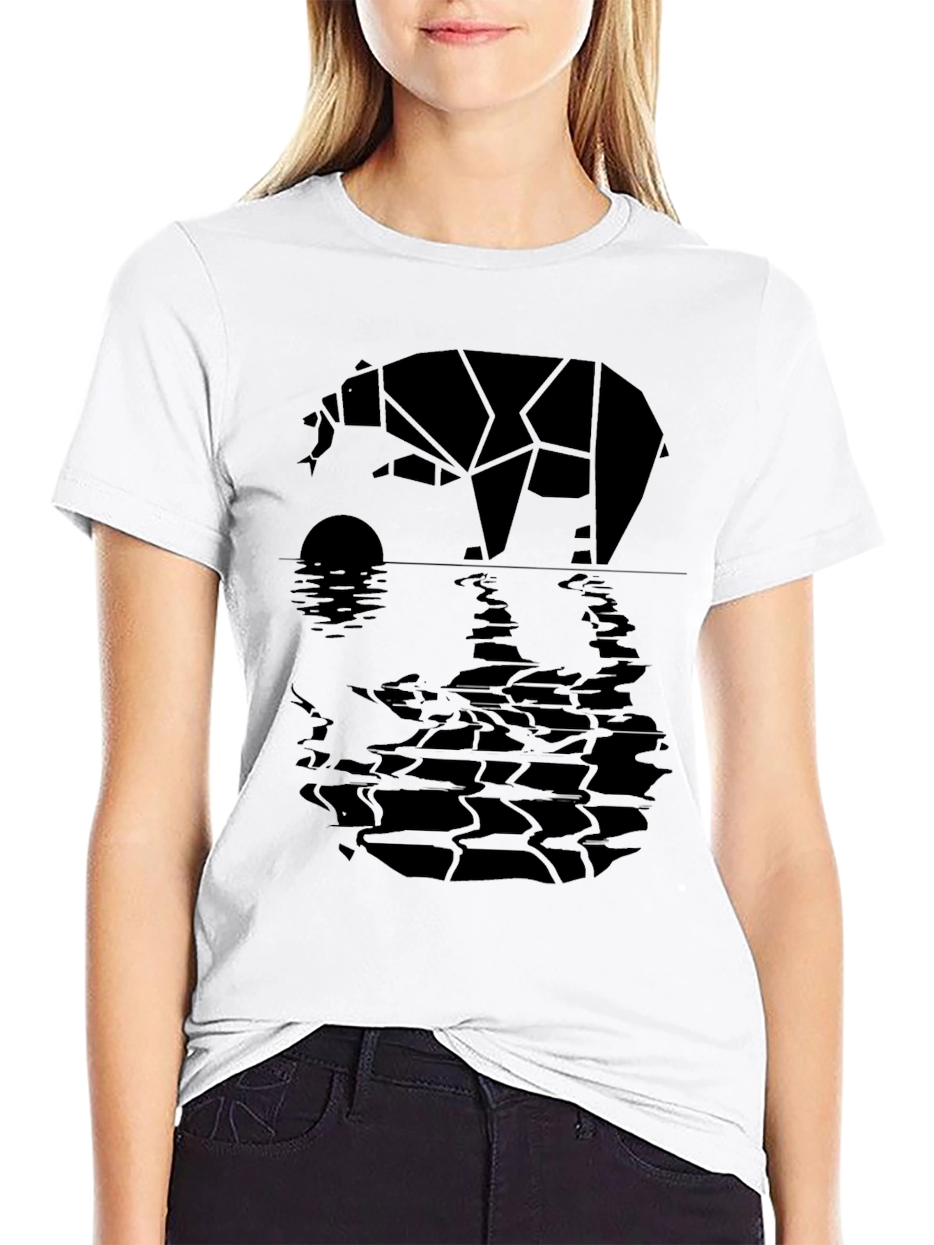 Geometric Bear Graphic Tee