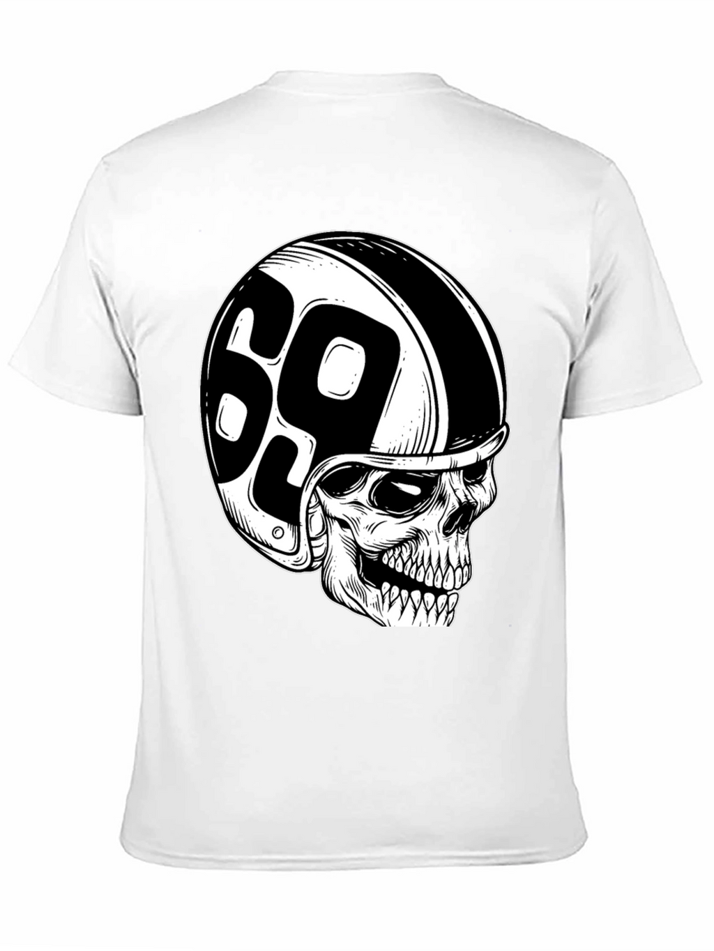 Skull 69 Helmet T-Shirt - Mens Black Tee