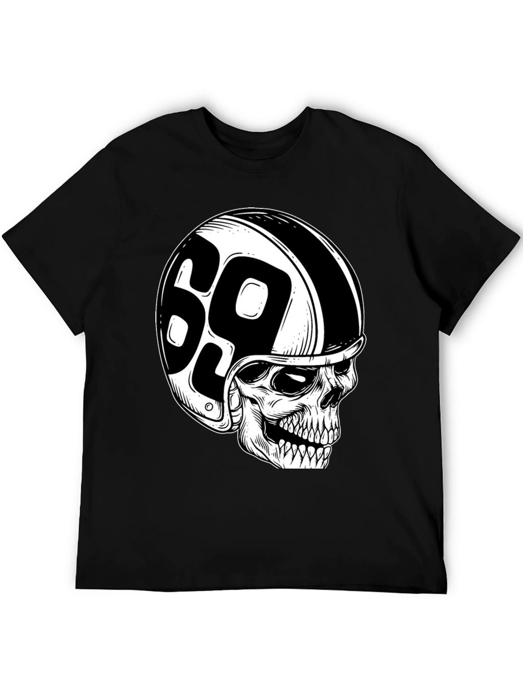 Skull 69 Helmet T-Shirt - Mens Black Tee