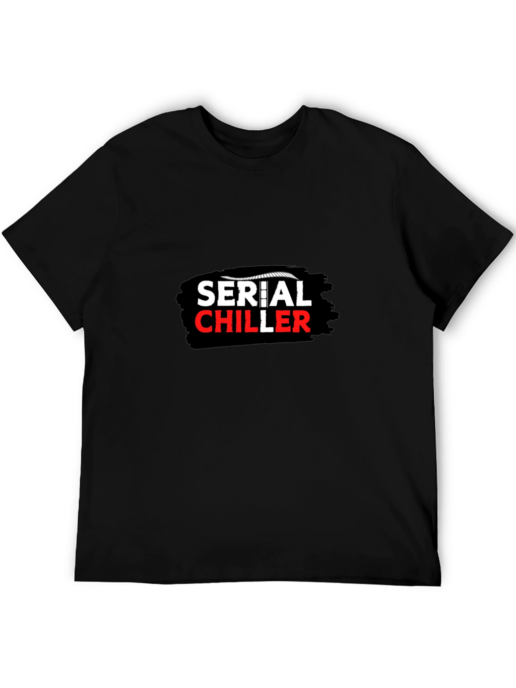 Serial Chiller Graphic Print Black T-Shirt