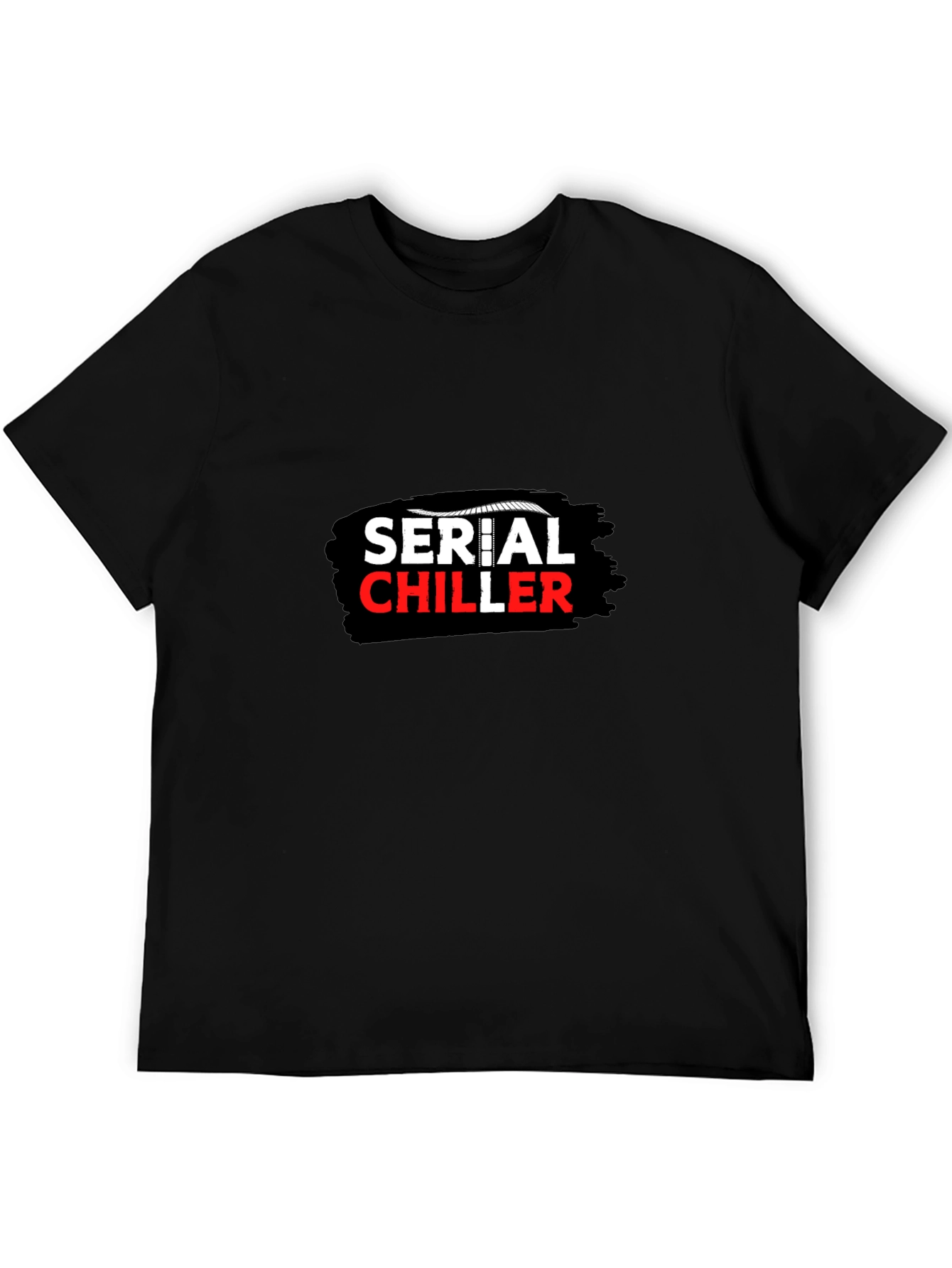 Serial Chiller Graphic Print Black T-Shirt