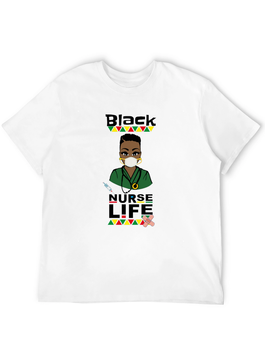 Black Nurse Life Graphic T-Shirt