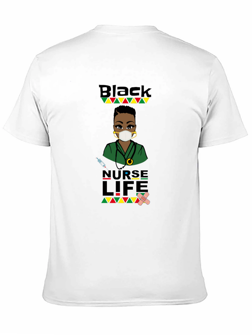 Black Nurse Life Graphic T-Shirt