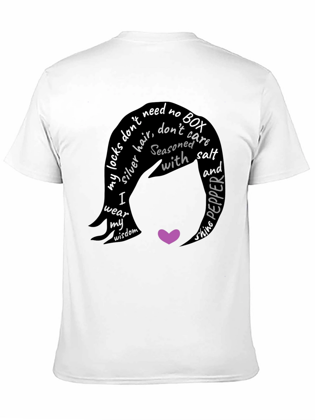 Silver Hair Wisdom Graphic T-Shirt