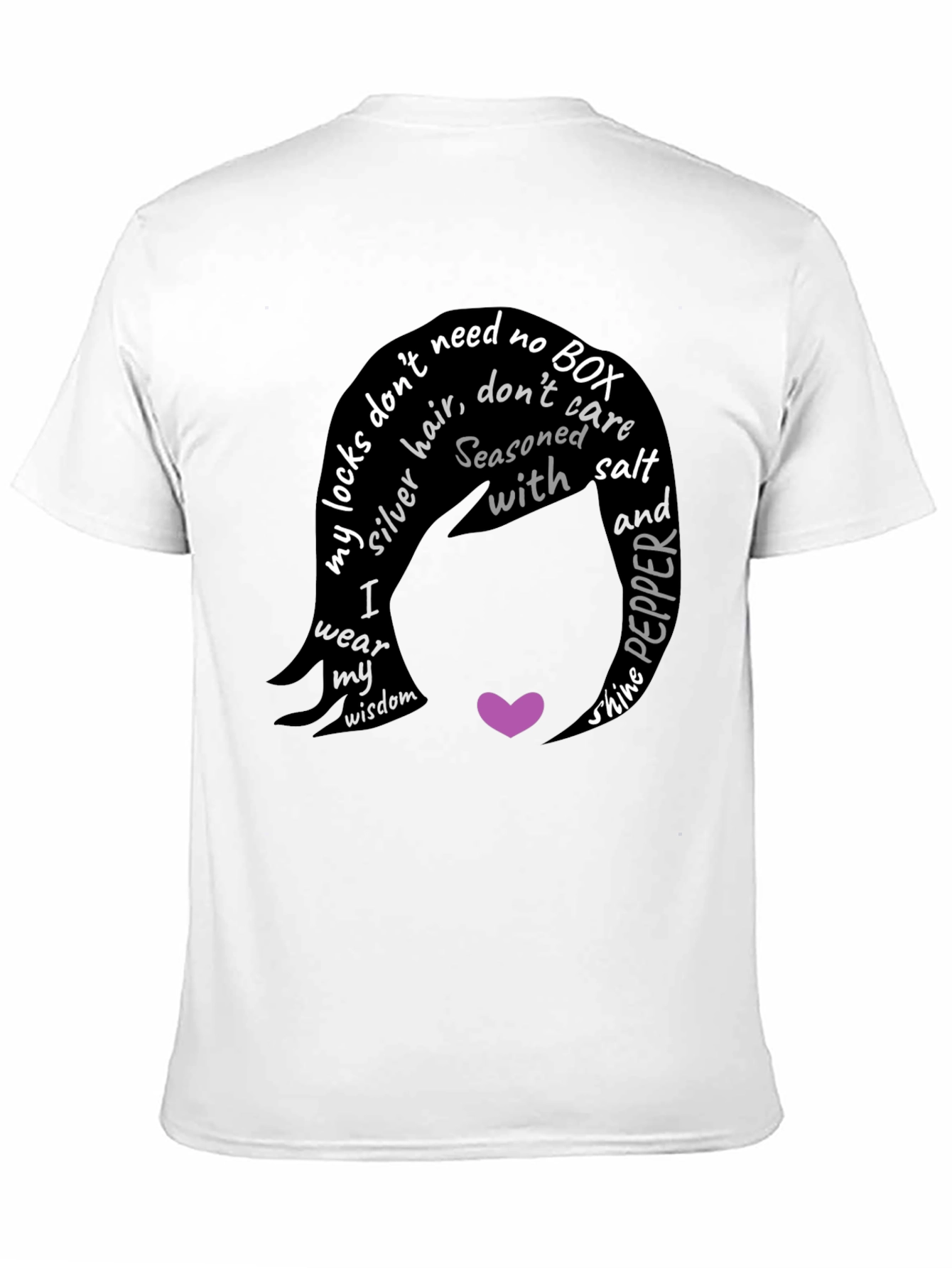 Silver Hair Wisdom Graphic T-Shirt
