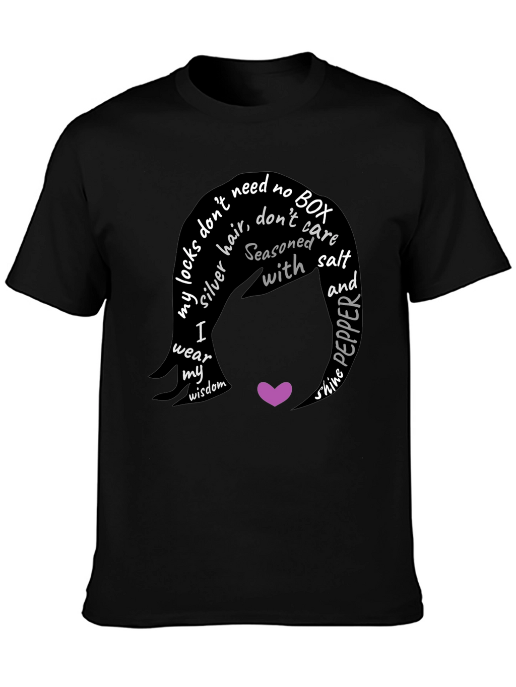 Silver Hair Wisdom Graphic T-Shirt