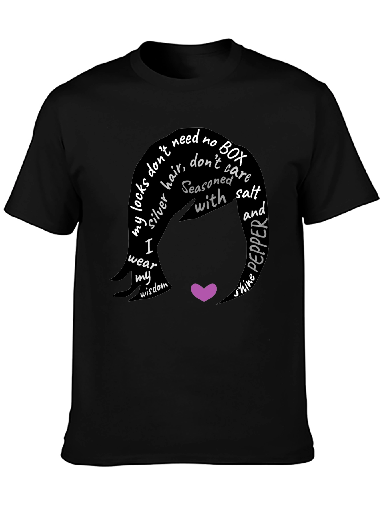 Silver Hair Wisdom Graphic T-Shirt