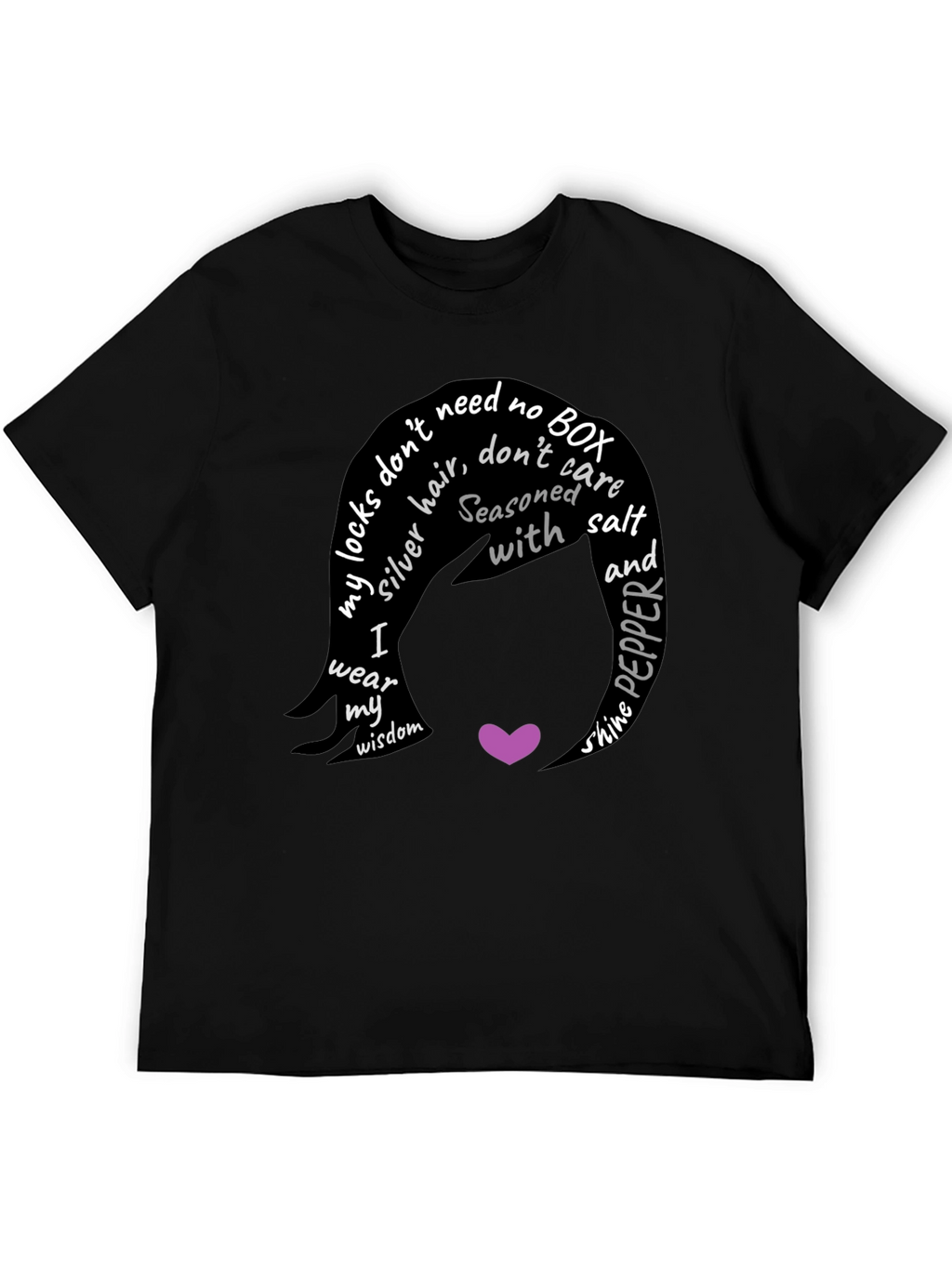 Silver Hair Wisdom Graphic T-Shirt