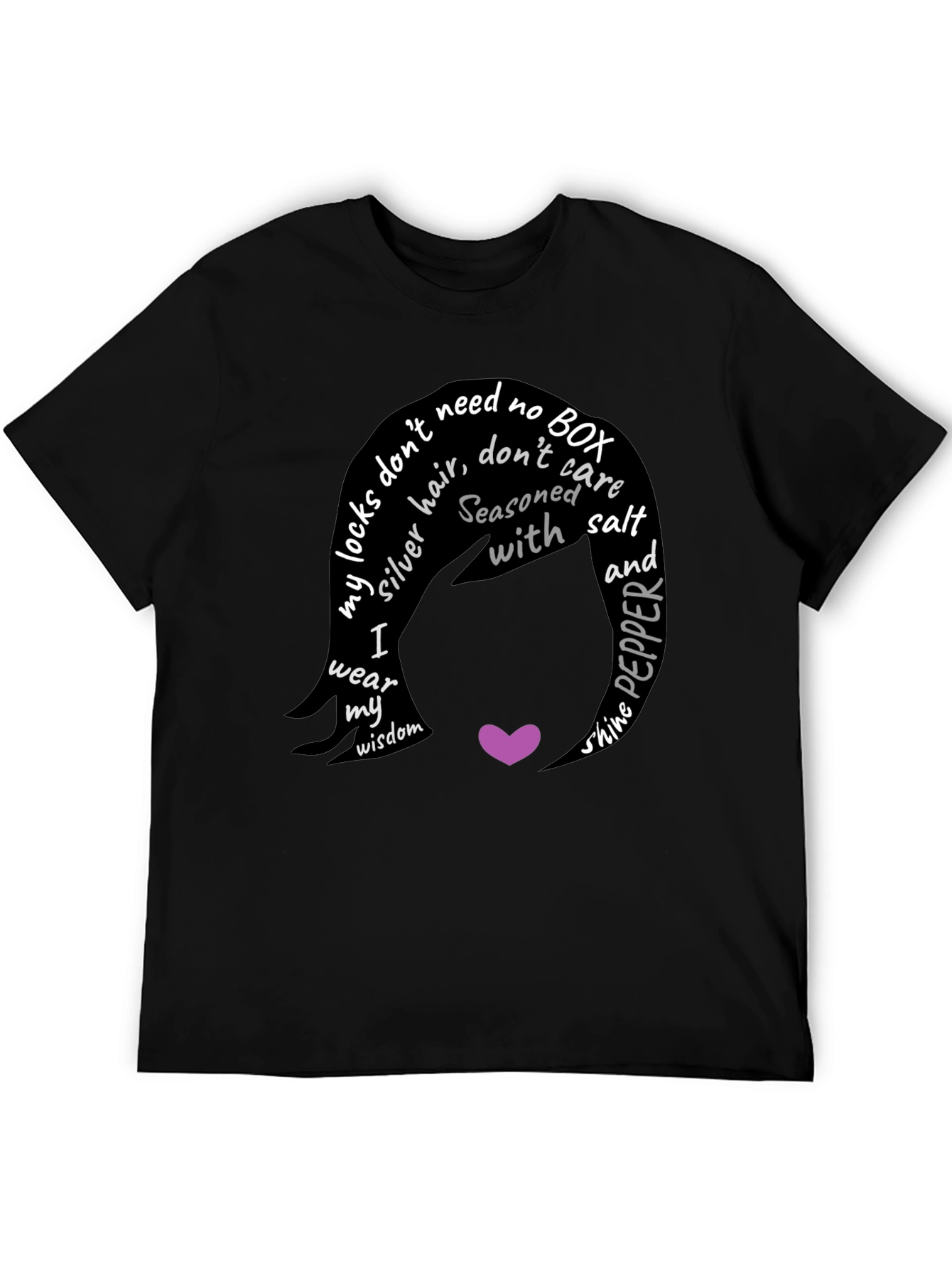 Silver Hair Wisdom Graphic T-Shirt