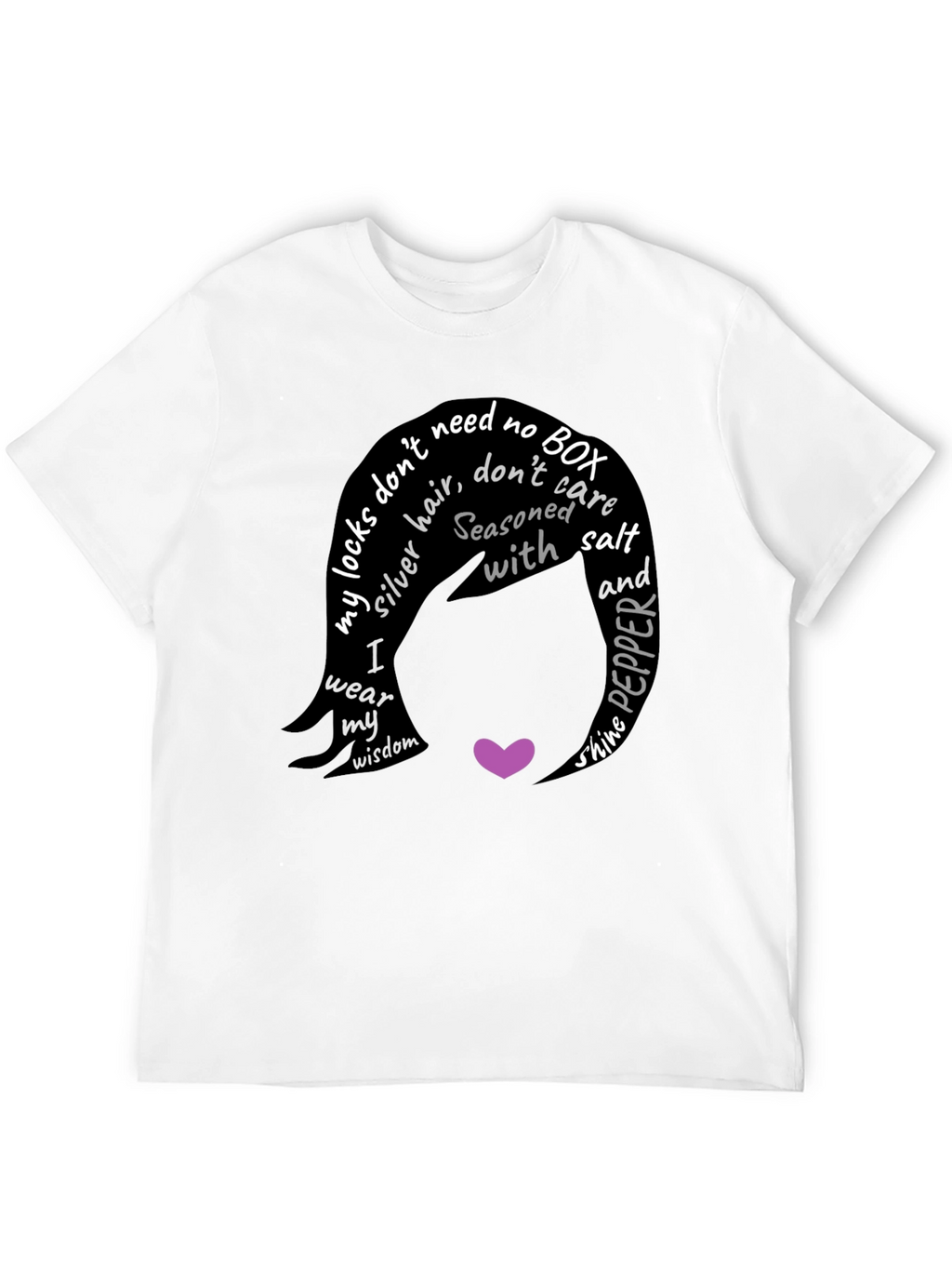 Silver Hair Wisdom Graphic T-Shirt