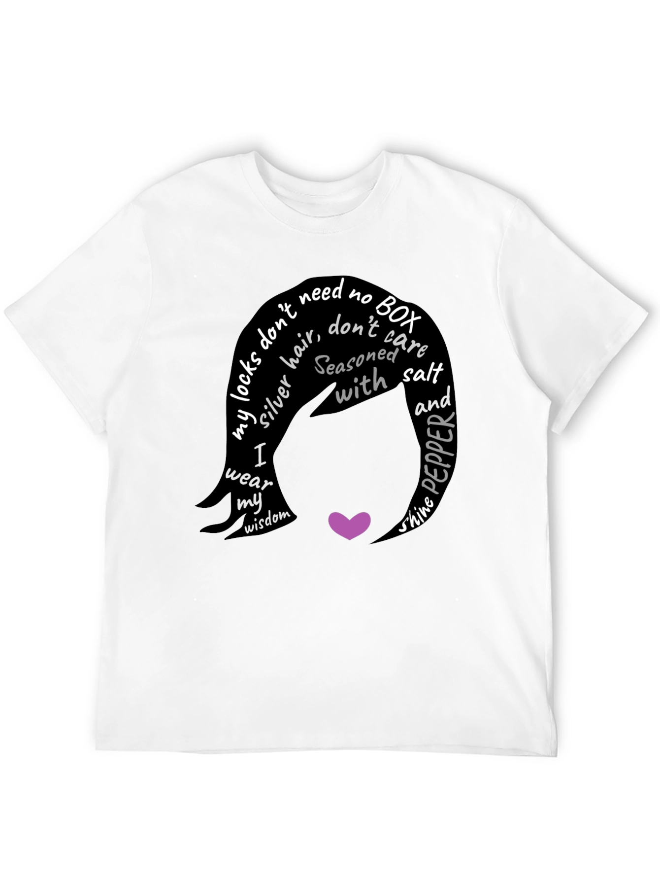 Silver Hair Wisdom Graphic T-Shirt