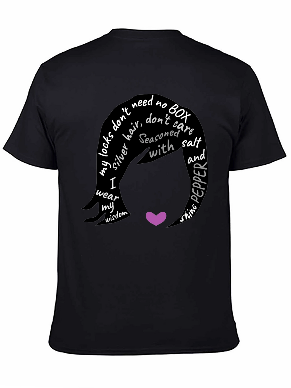 Silver Hair Wisdom Graphic T-Shirt