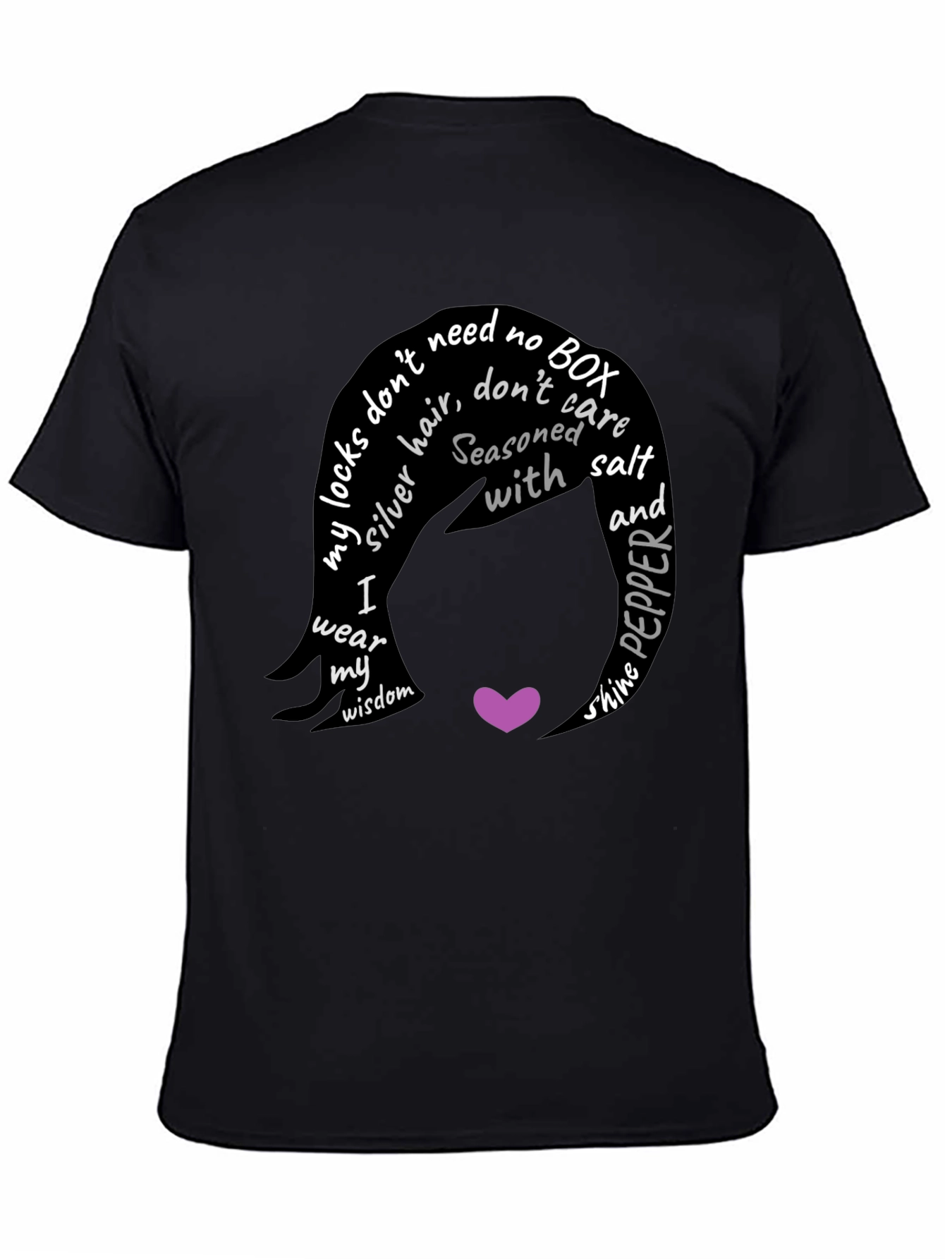 Silver Hair Wisdom Graphic T-Shirt