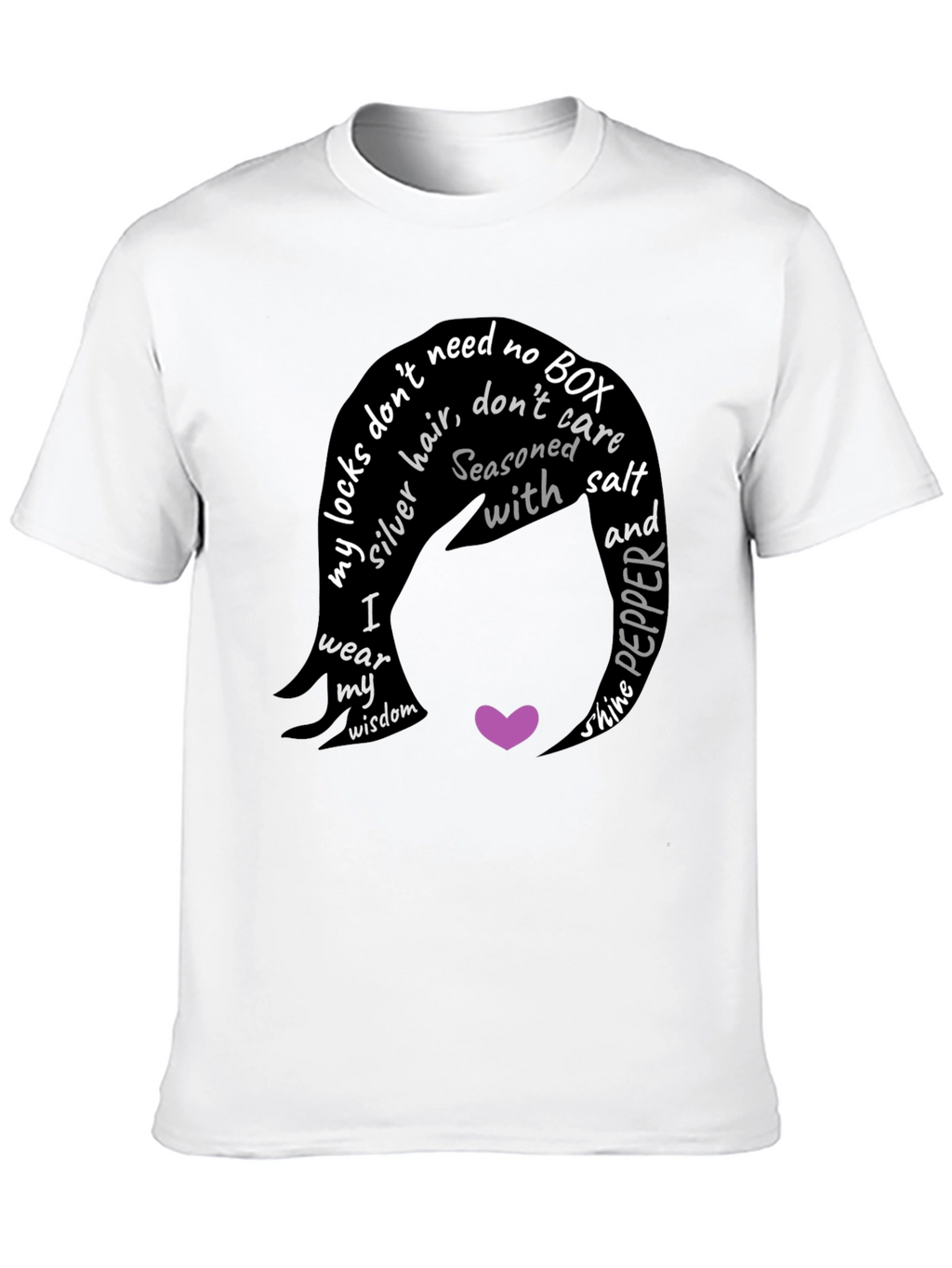 Silver Hair Wisdom Graphic T-Shirt