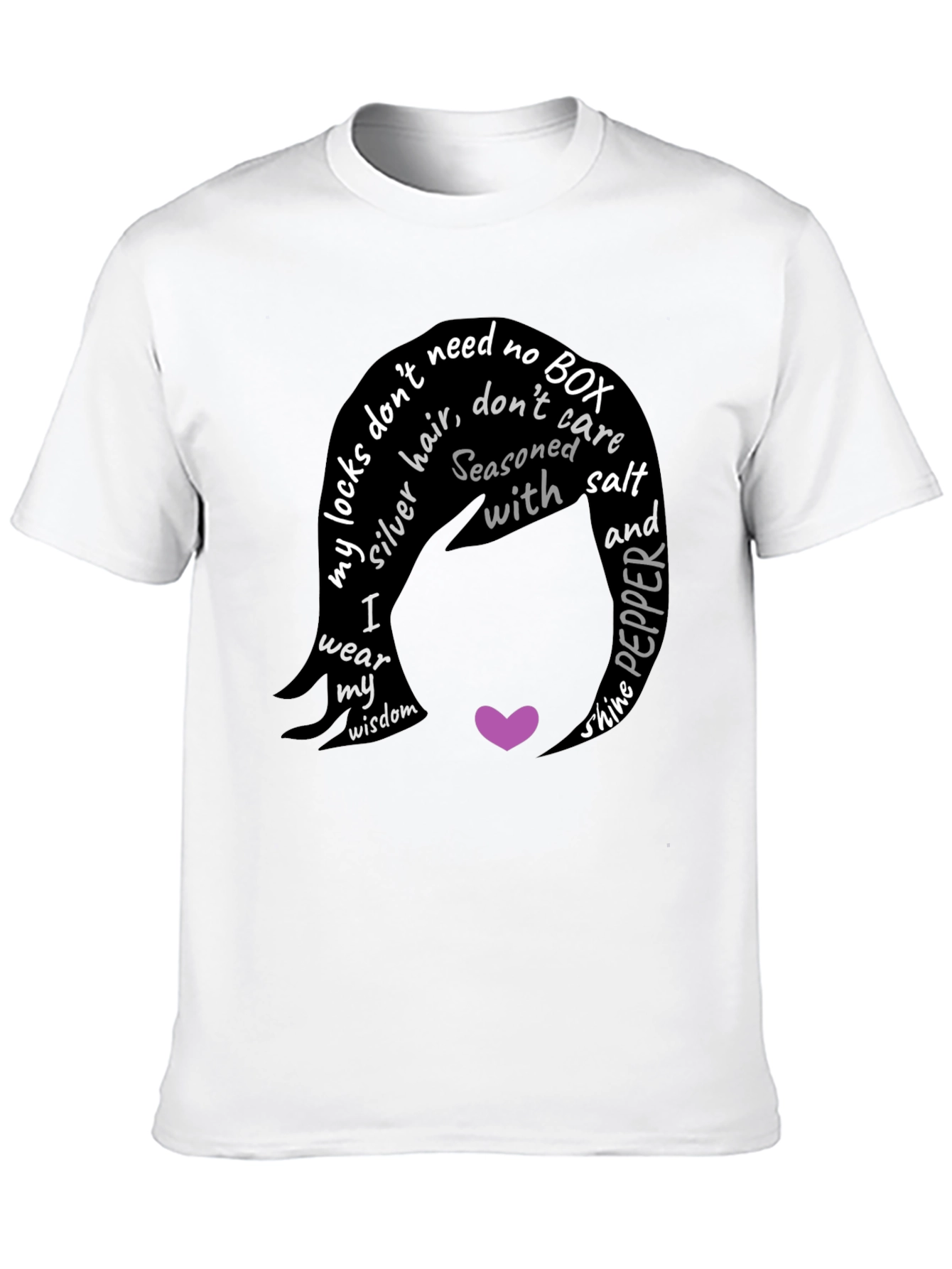 Silver Hair Wisdom Graphic T-Shirt