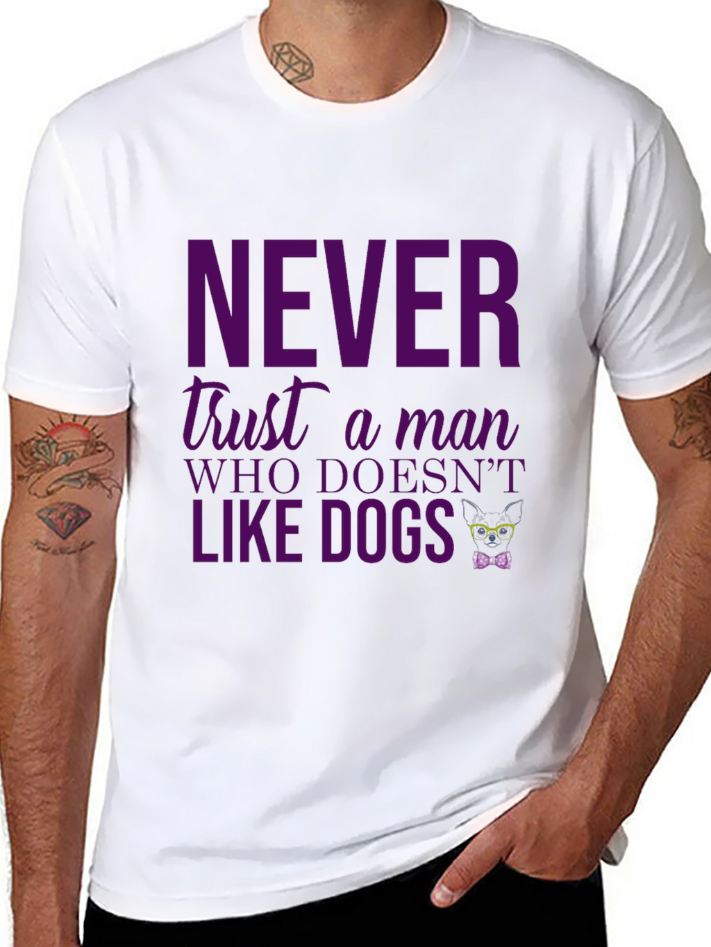 Funny Dog Lover Tee: Never Trust a Man Who...
