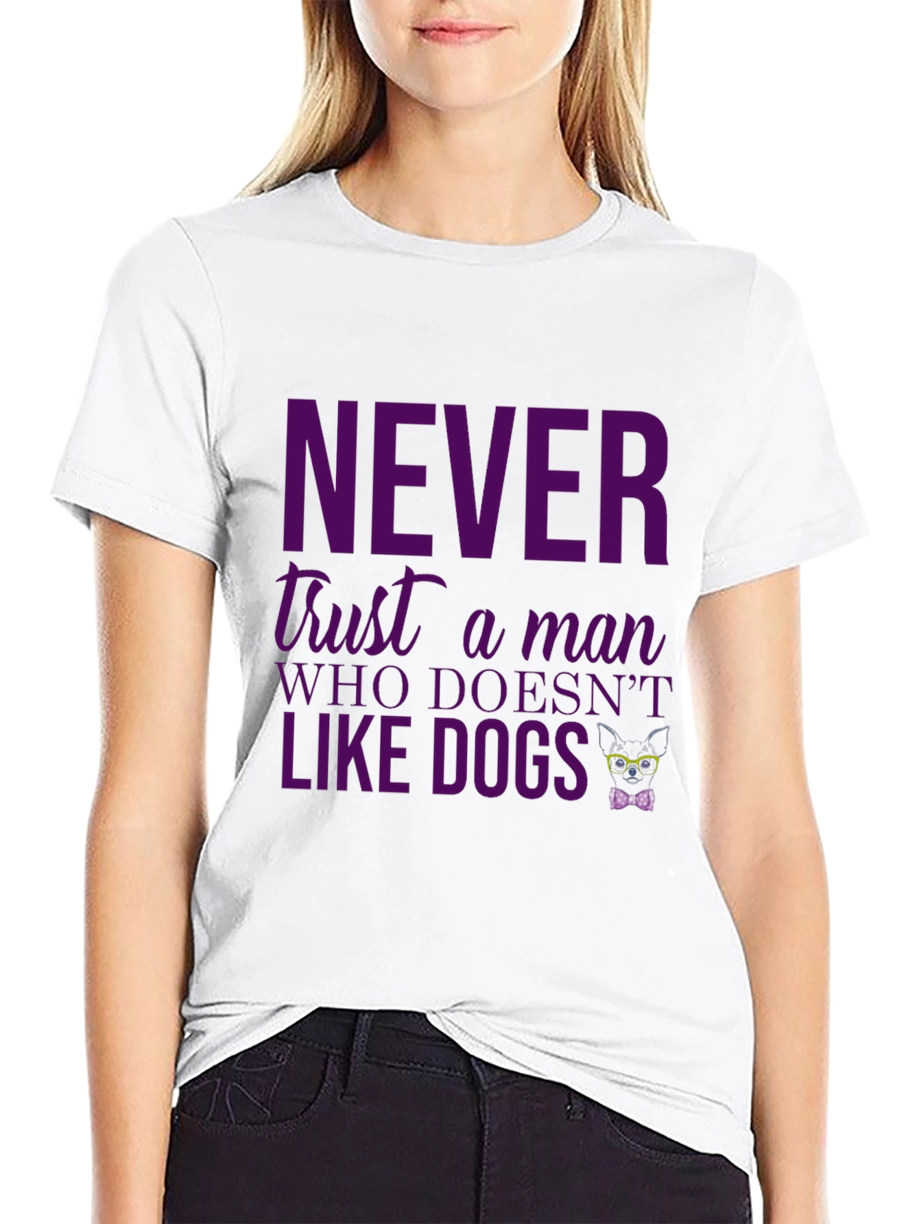 Funny Dog Lover Tee: Never Trust a Man Who...