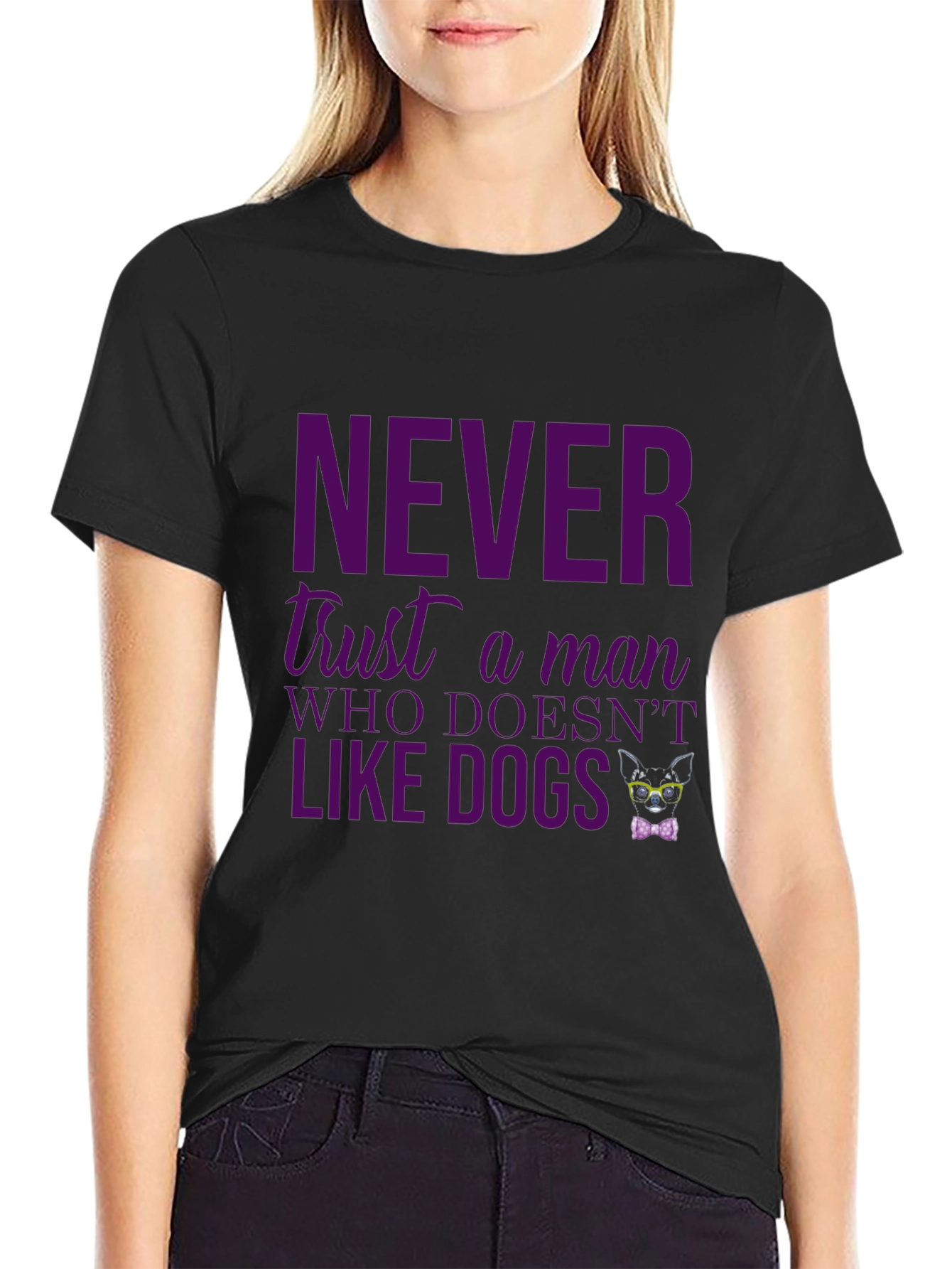 Funny Dog Lover Tee: Never Trust a Man Who...