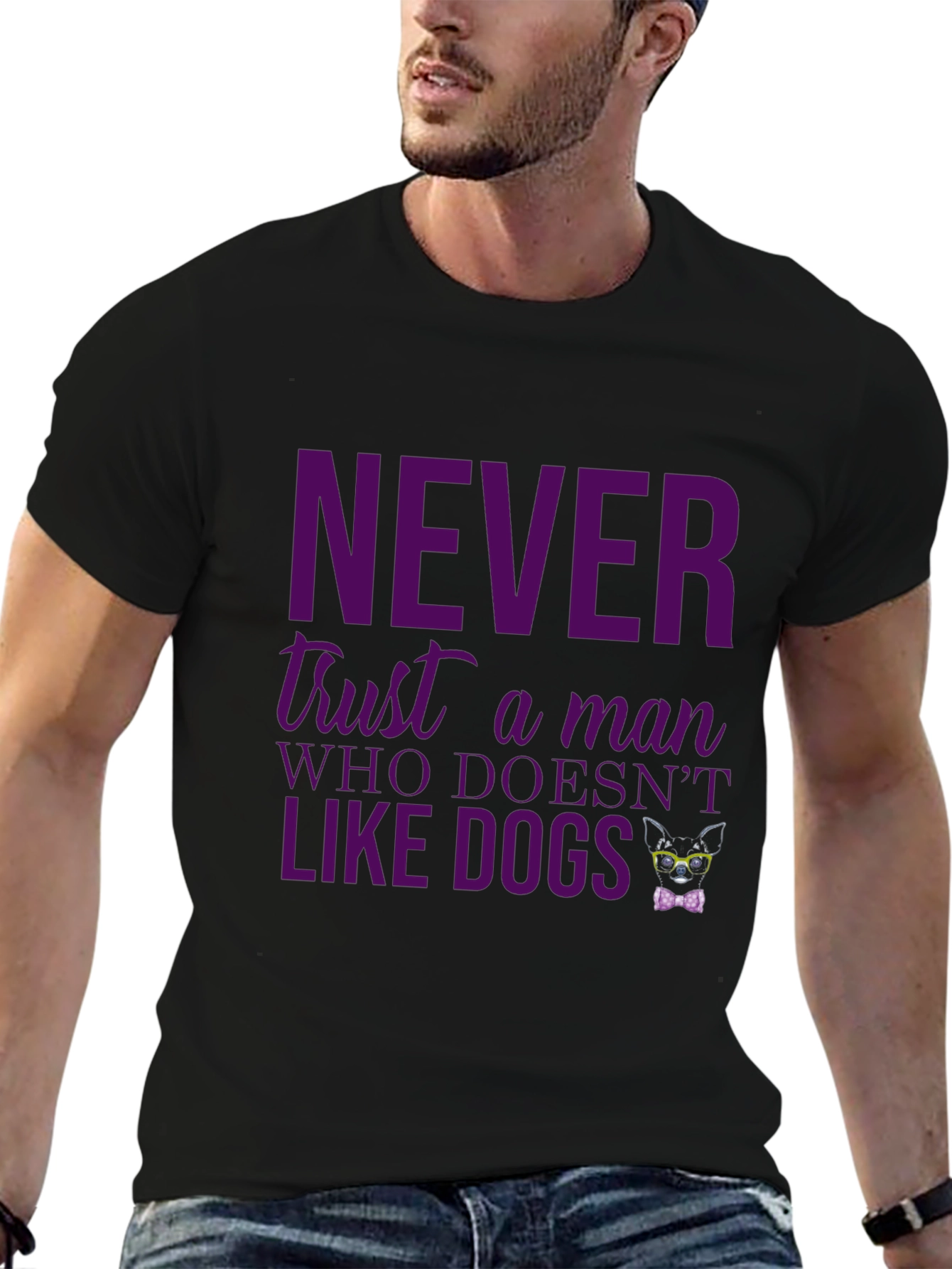 Funny Dog Lover Tee: Never Trust a Man Who...