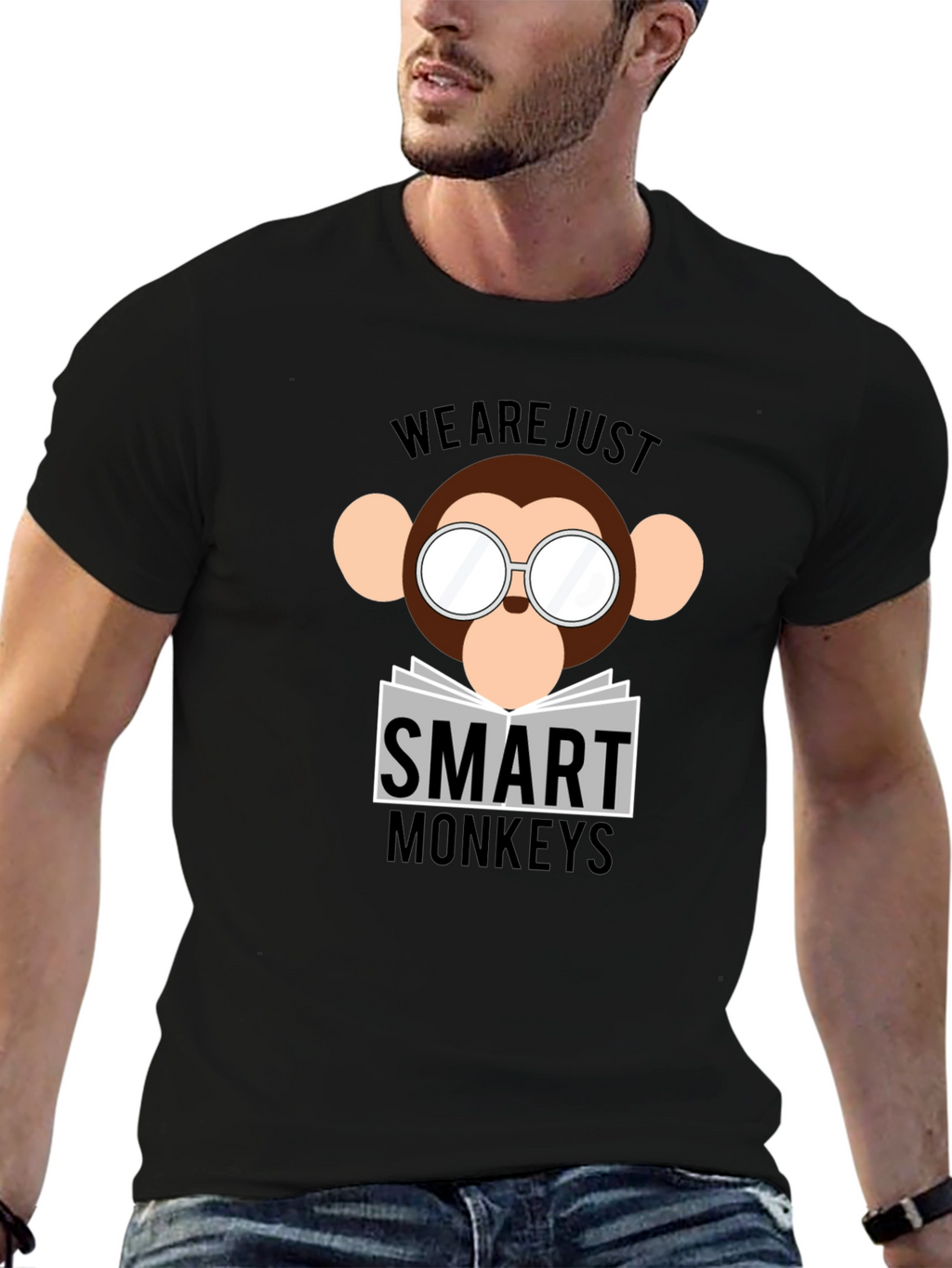 Smart Monkeys Graphic T-Shirt - Funny Animal Tee