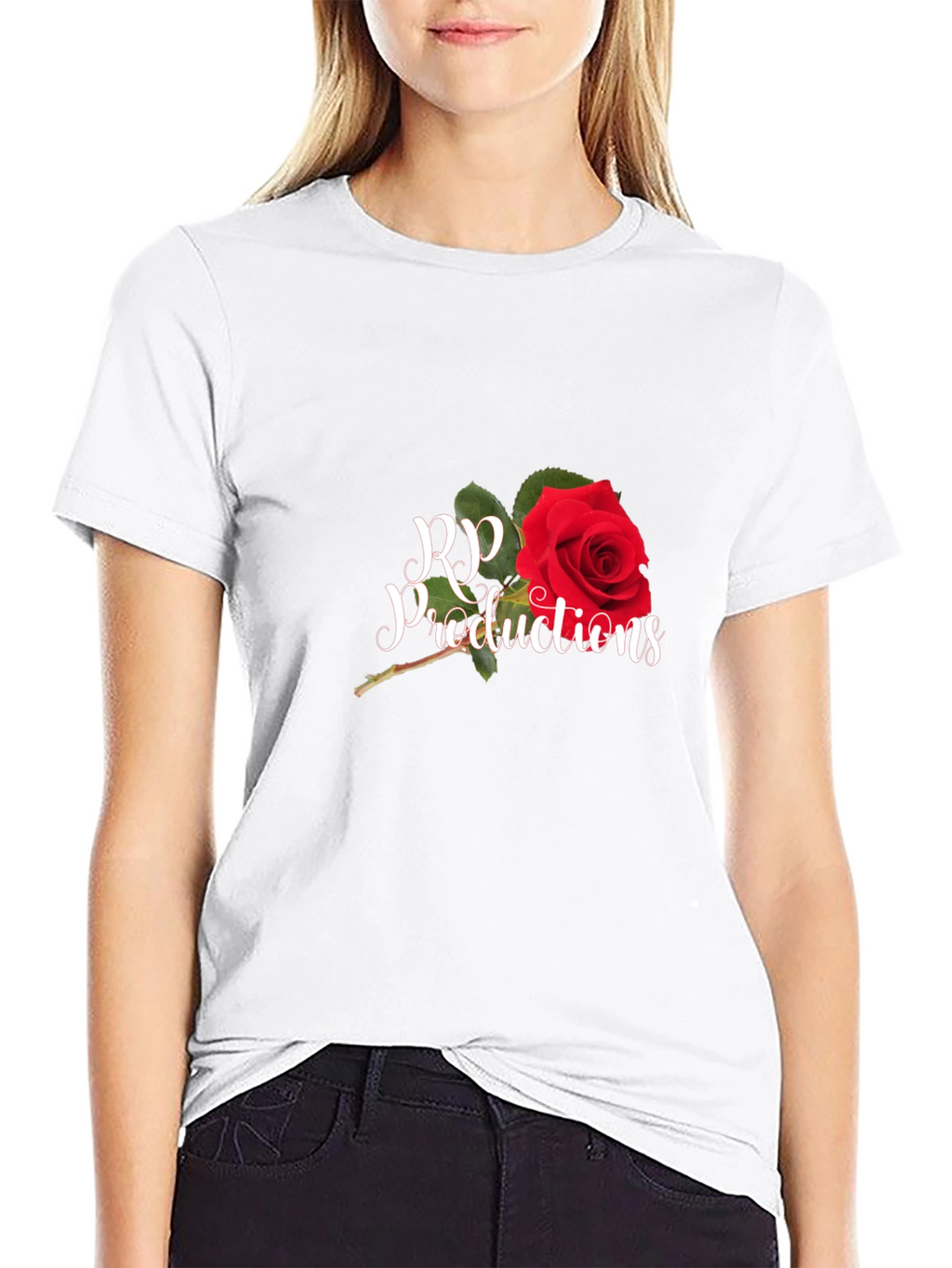 RP Productions Rose Graphic Black T-Shirt
