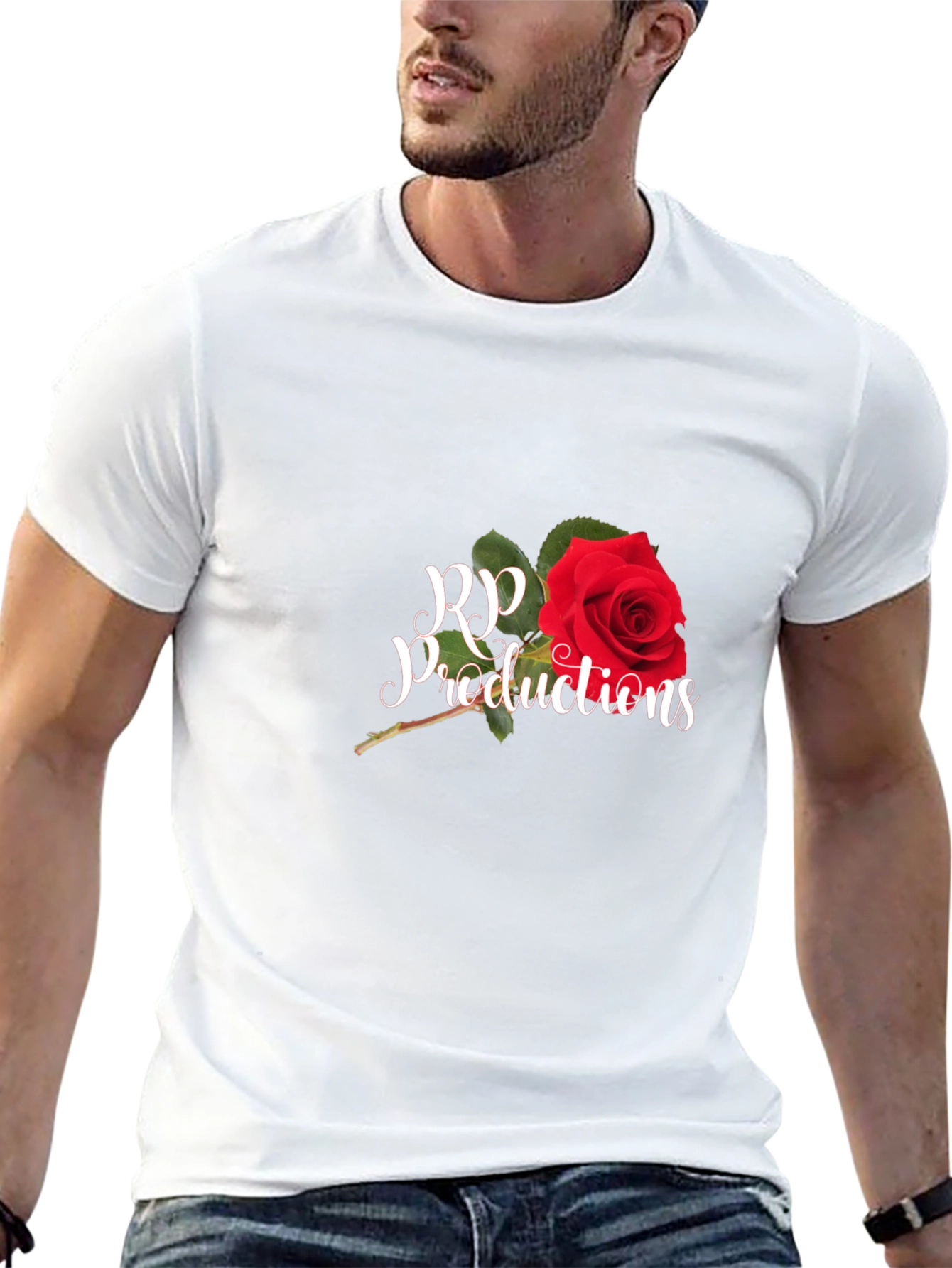 RP Productions Rose Graphic Black T-Shirt
