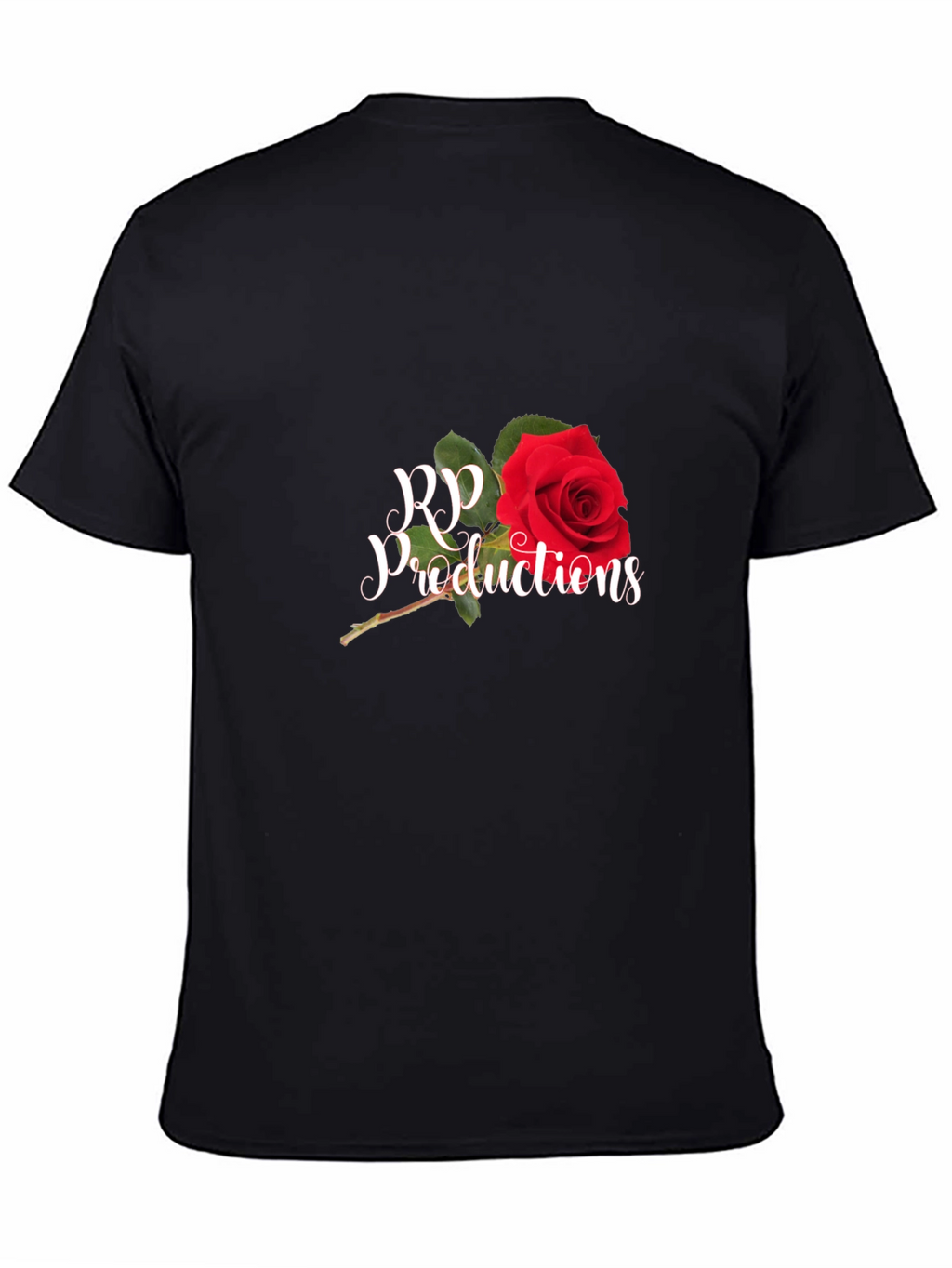 RP Productions Rose Graphic Black T-Shirt