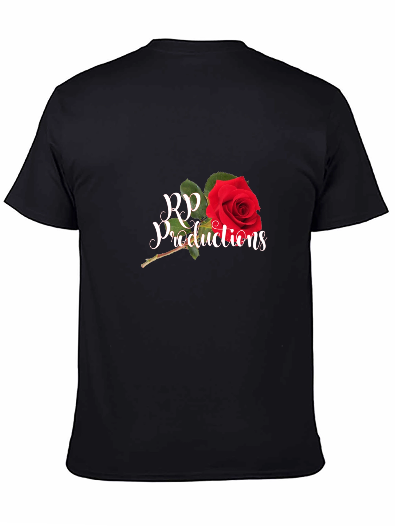 RP Productions Rose Graphic Black T-Shirt