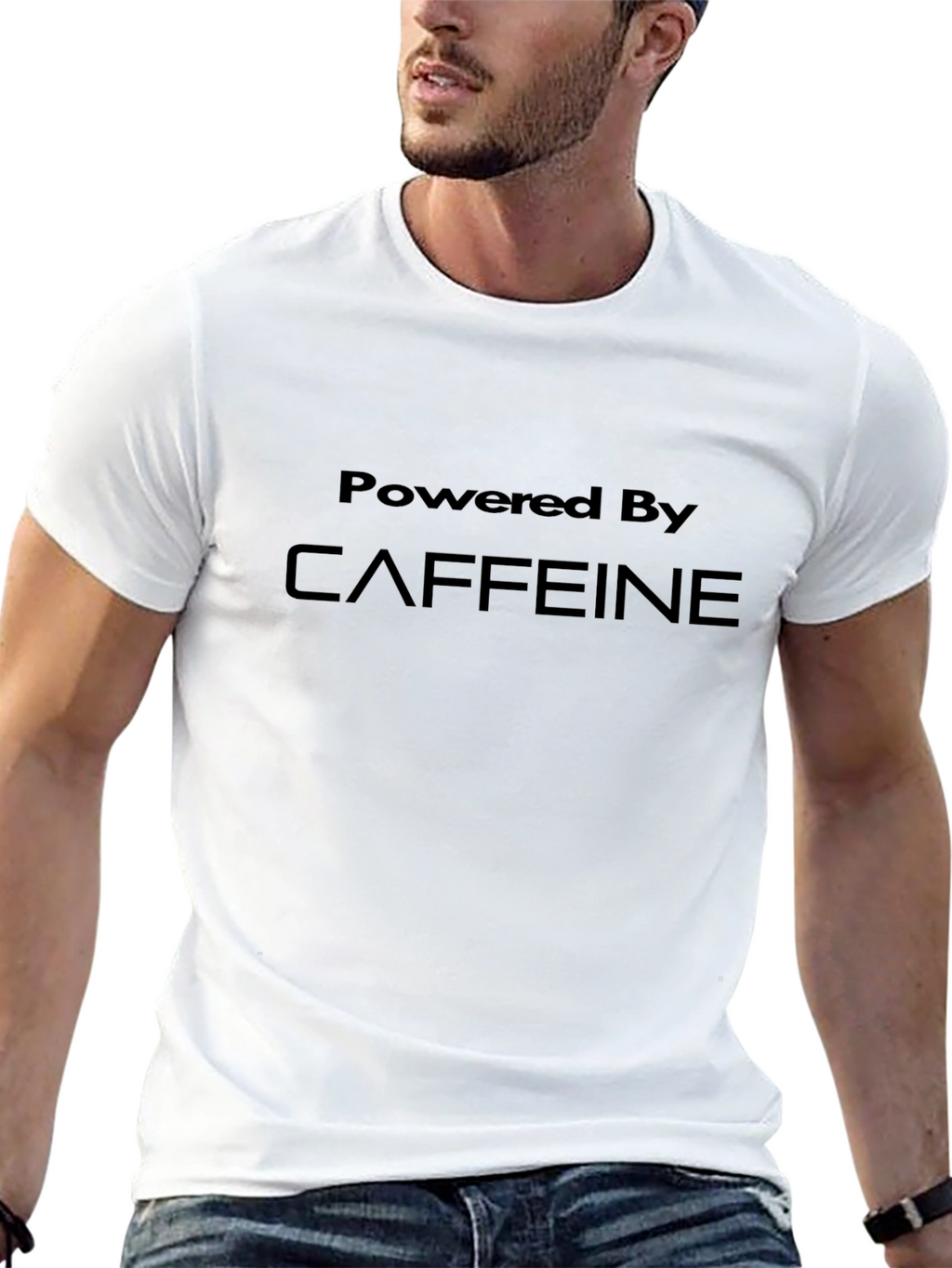 Powered by Caffeine T-Shirt - Dark Design