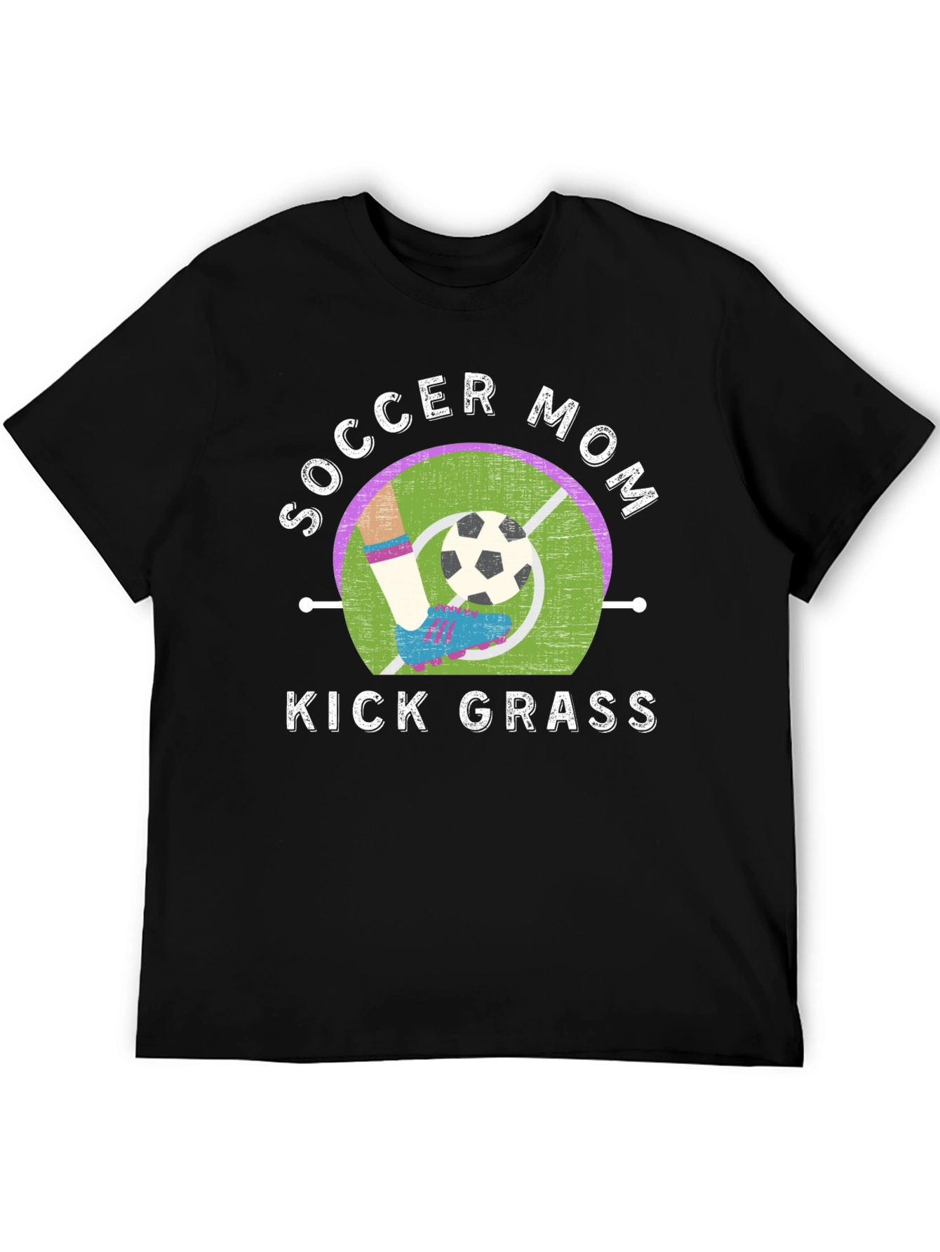 Soccer Mom Kick Grass Graphic T-Shirt