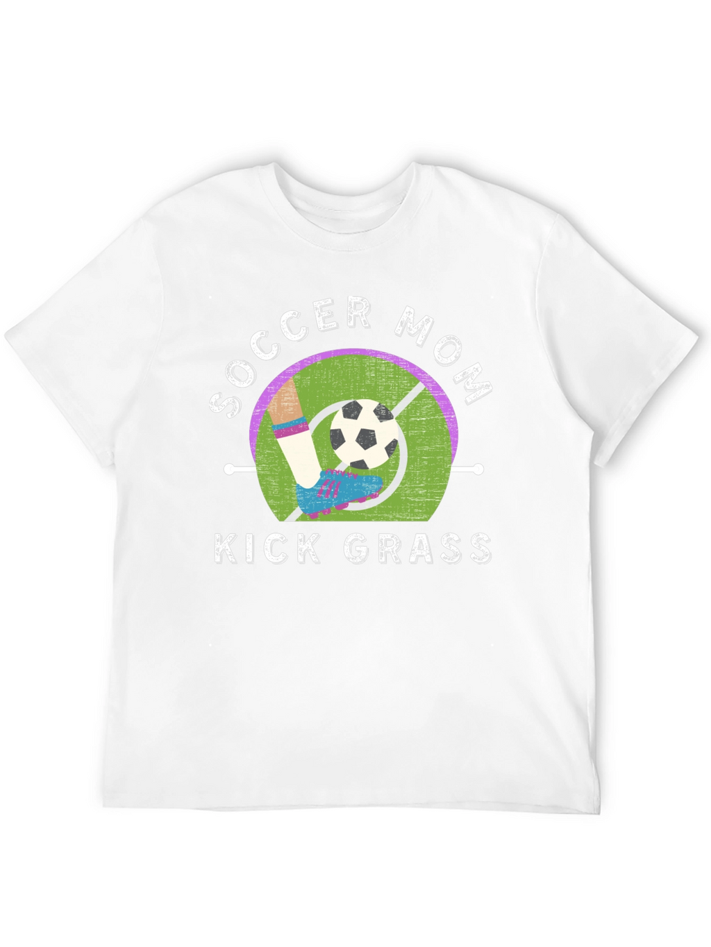 Soccer Mom Kick Grass Graphic T-Shirt