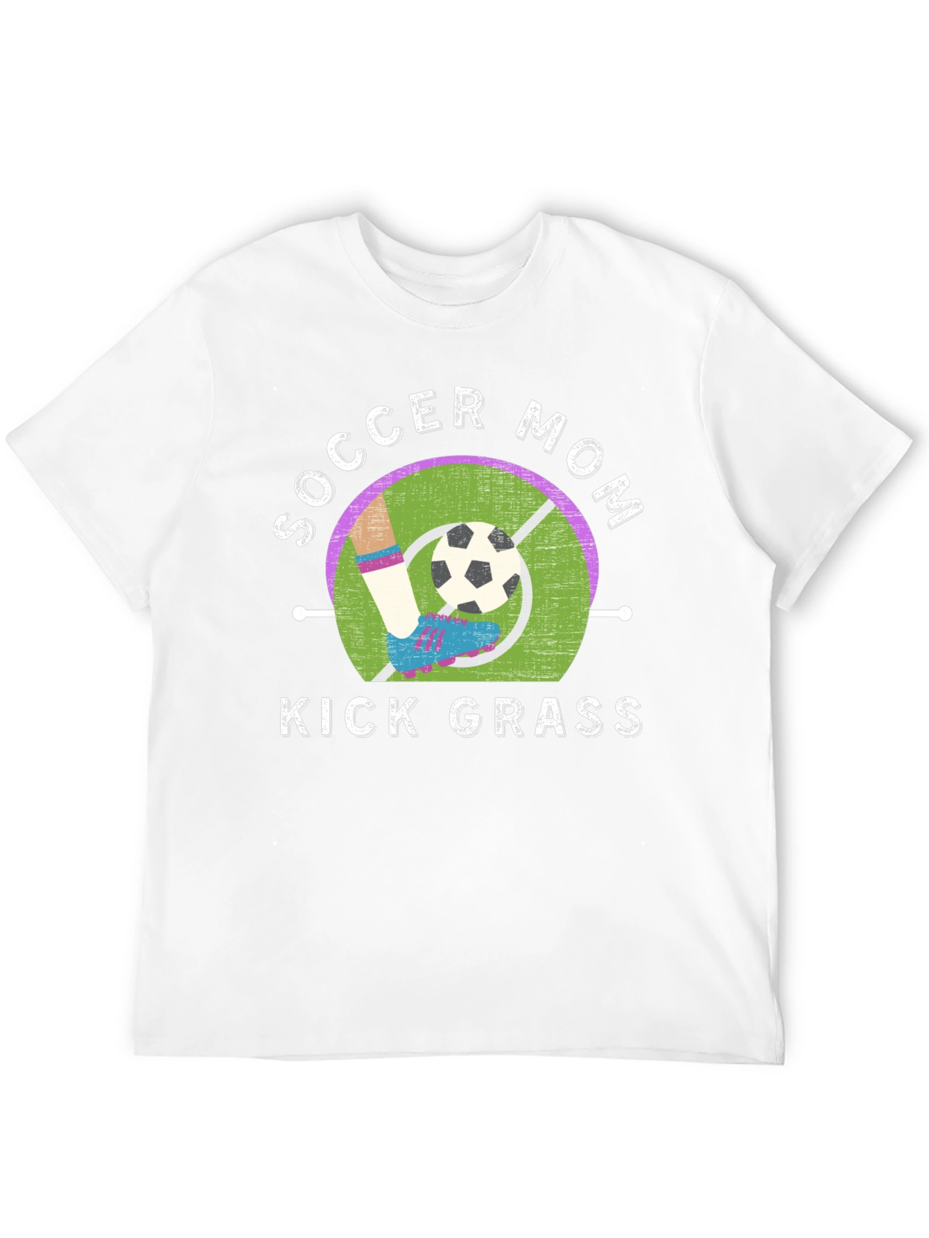 Soccer Mom Kick Grass Graphic T-Shirt