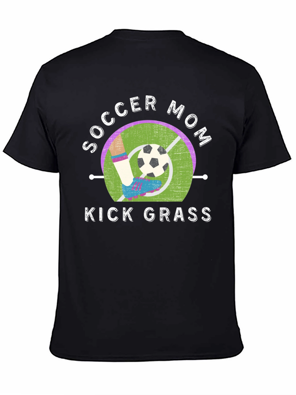 Soccer Mom Kick Grass Graphic T-Shirt