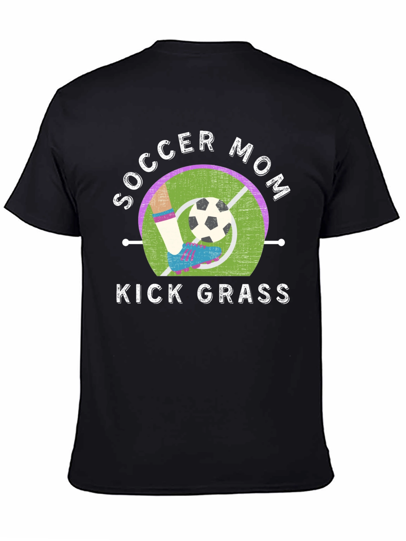 Soccer Mom Kick Grass Graphic T-Shirt