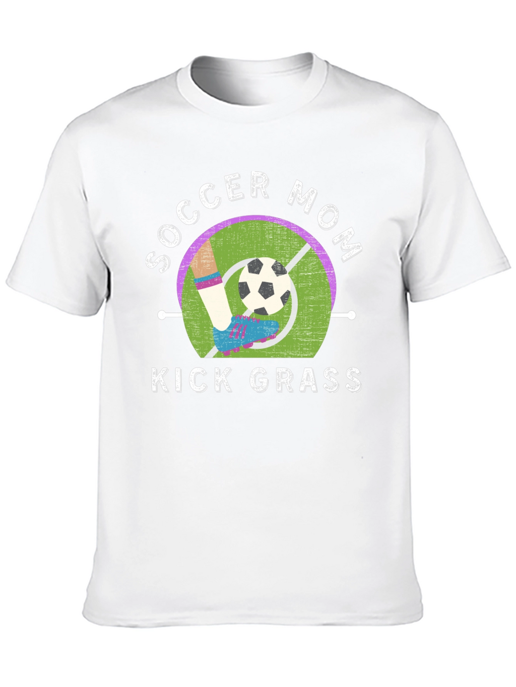 Soccer Mom Kick Grass Graphic T-Shirt