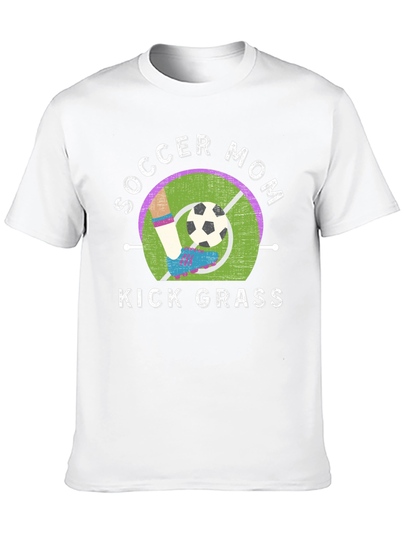 Soccer Mom Kick Grass Graphic T-Shirt