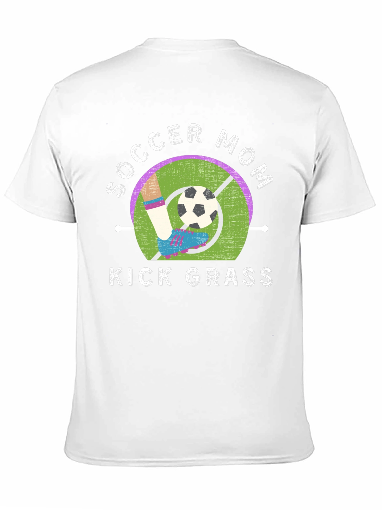 Soccer Mom Kick Grass Graphic T-Shirt