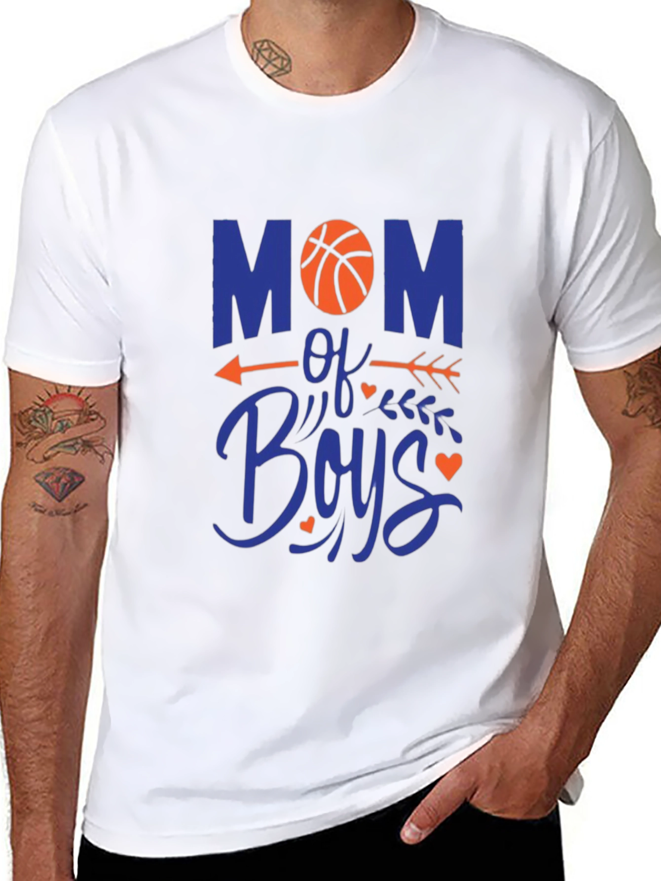 Mom of Boys Basketball Graphic Tee