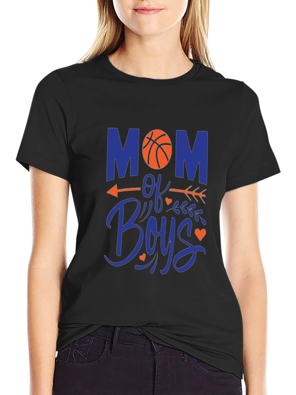 Mom of Boys Basketball Graphic Tee