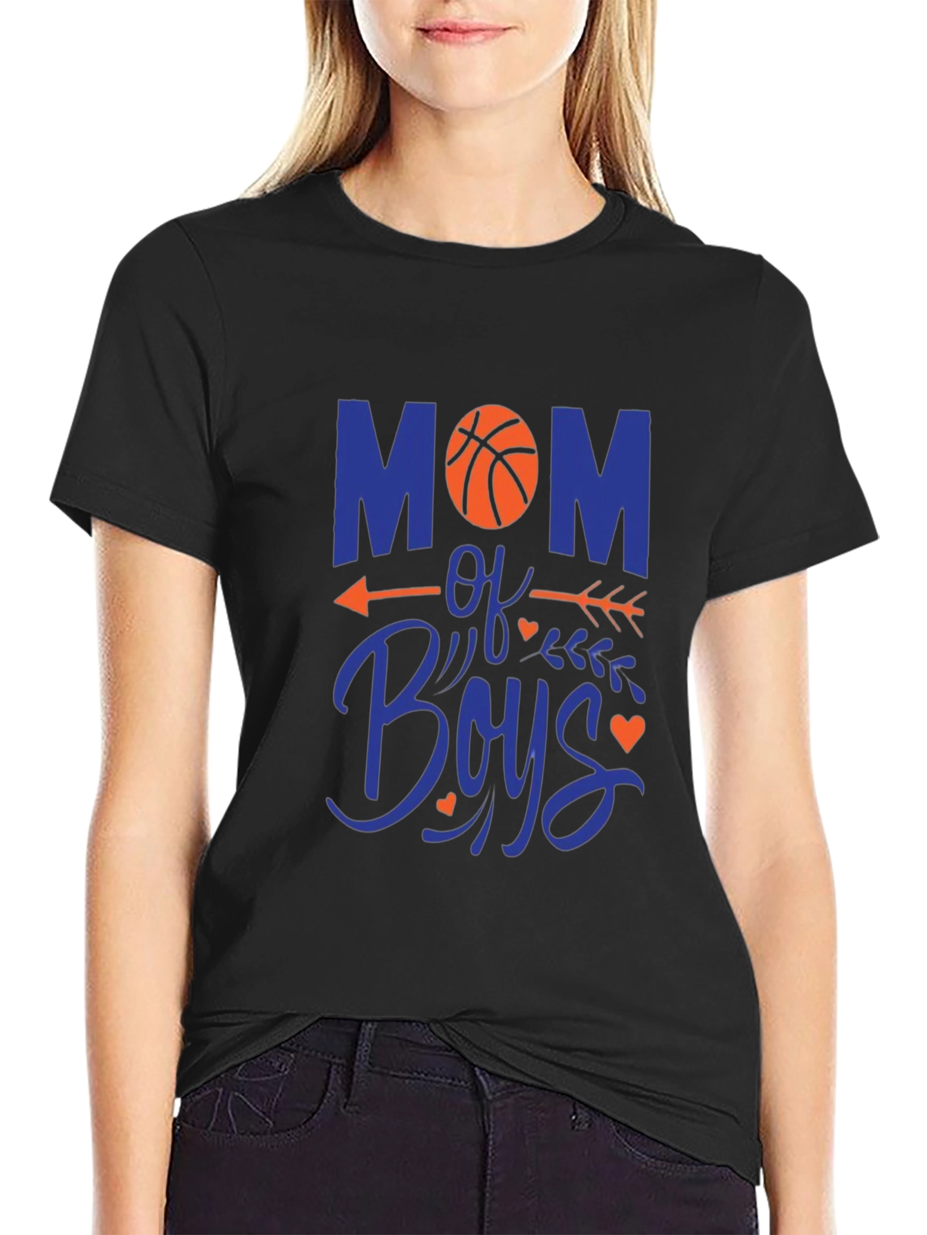 Mom of Boys Basketball Graphic Tee
