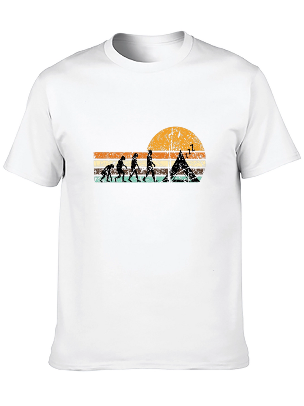 Evolution of Camping Graphic T-Shirt