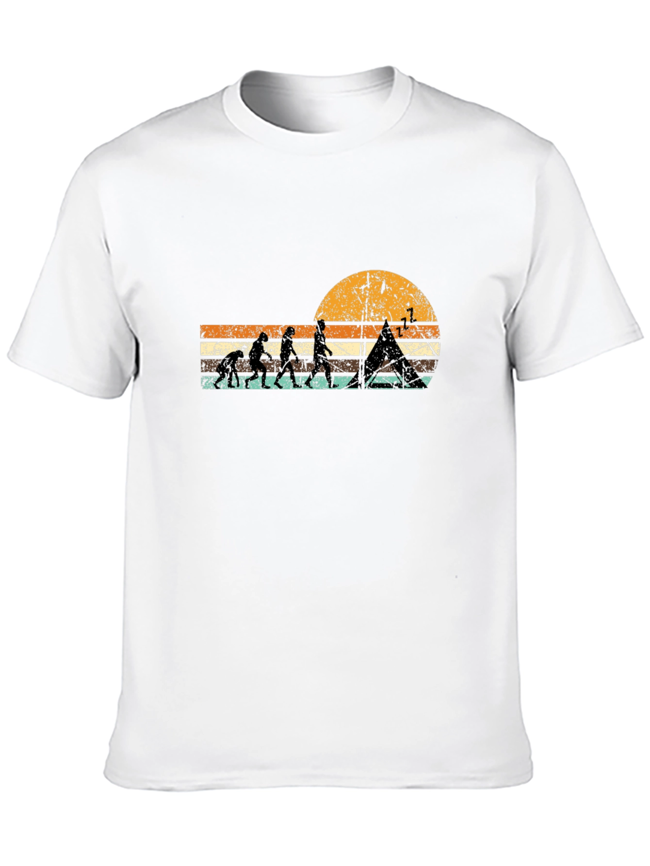 Evolution of Camping Graphic T-Shirt