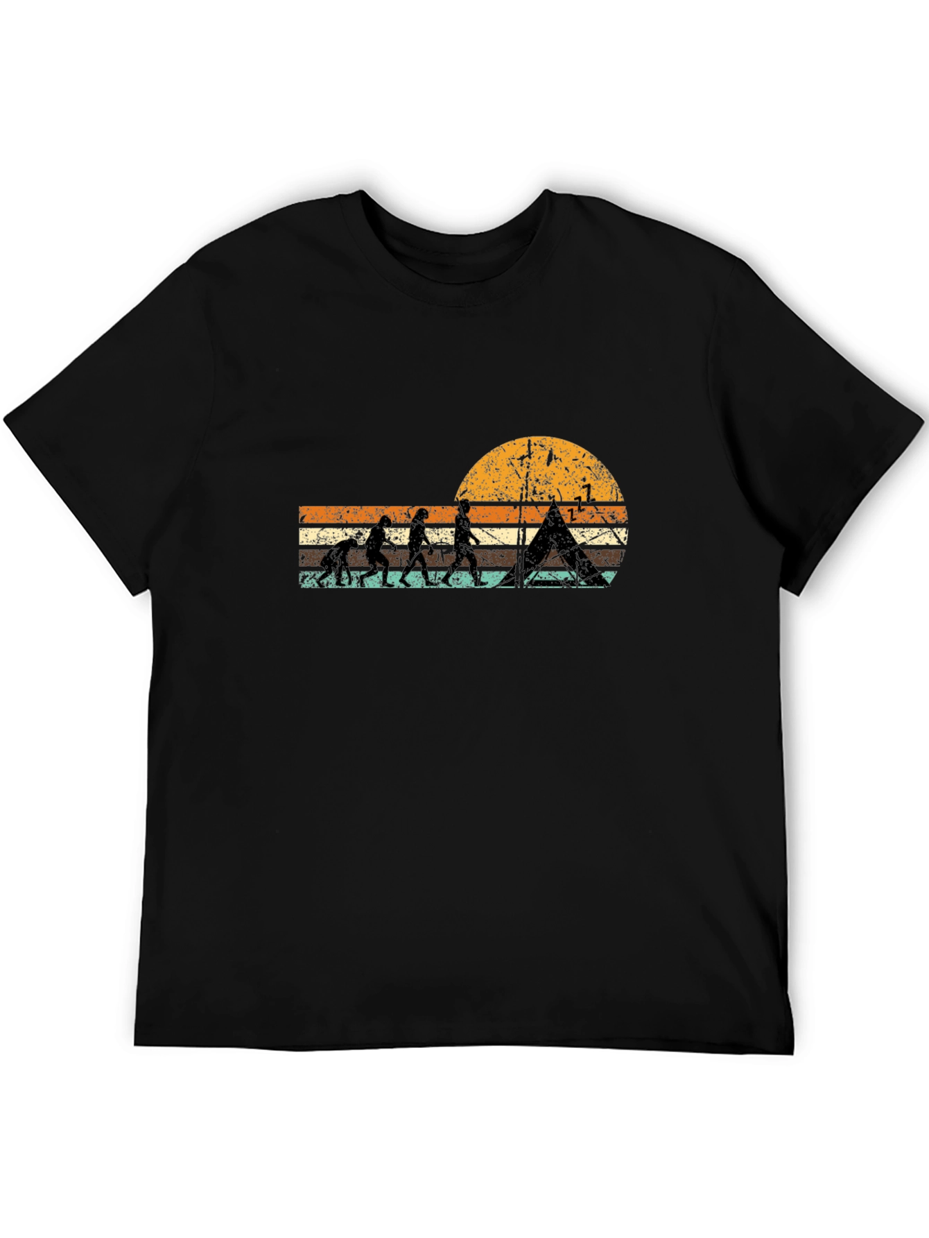 Evolution of Camping Graphic T-Shirt
