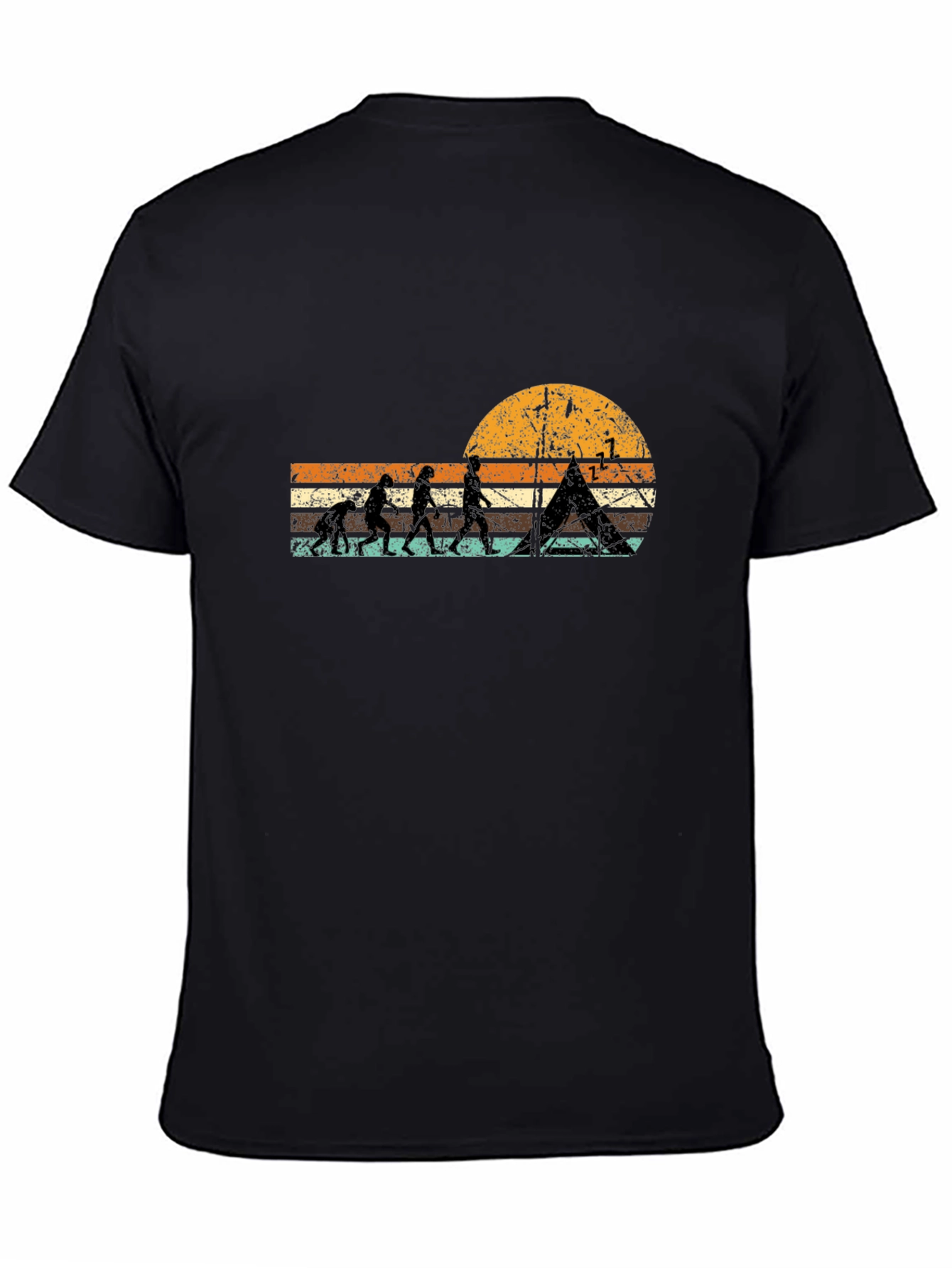 Evolution of Camping Graphic T-Shirt