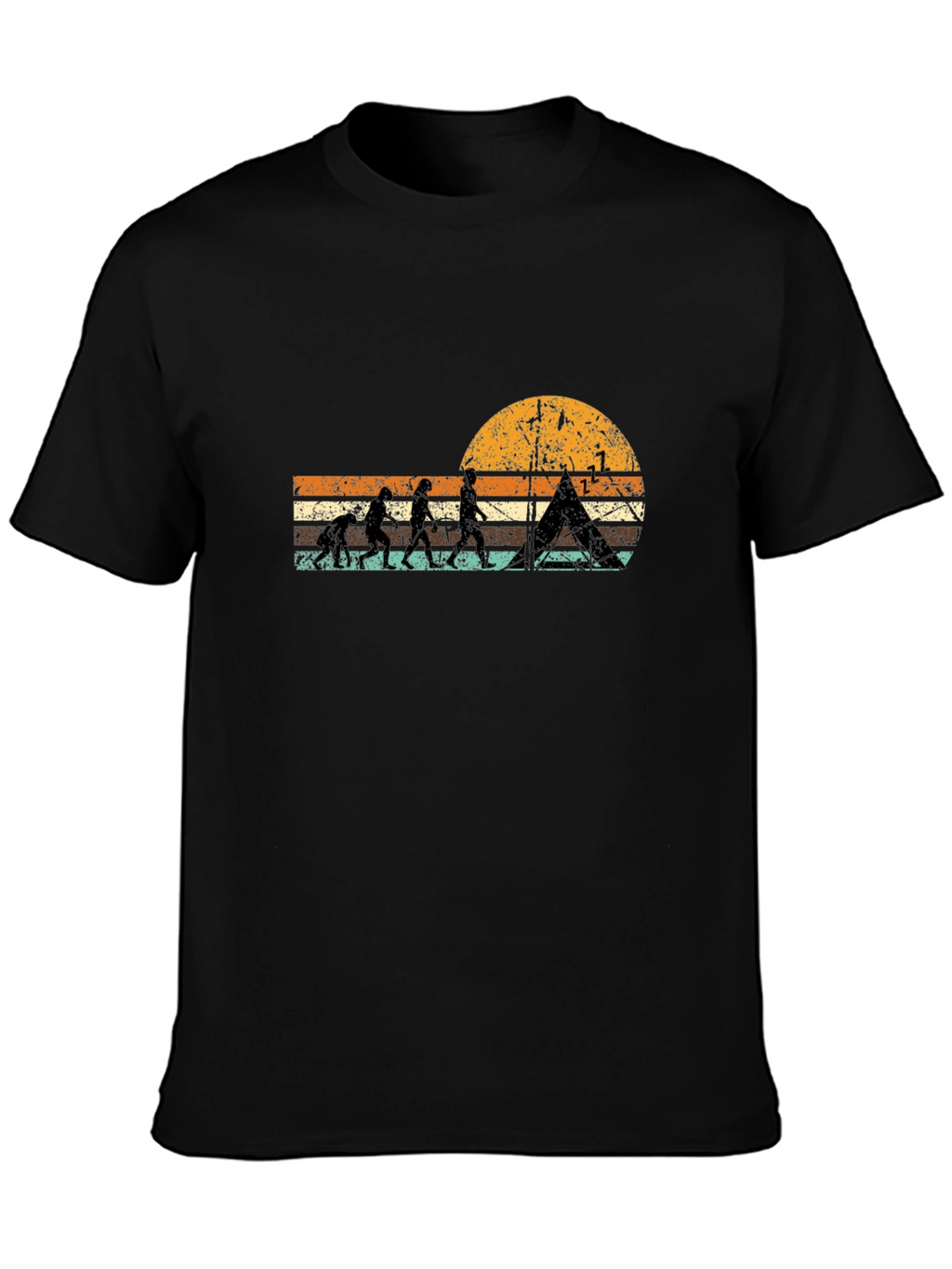 Evolution of Camping Graphic T-Shirt