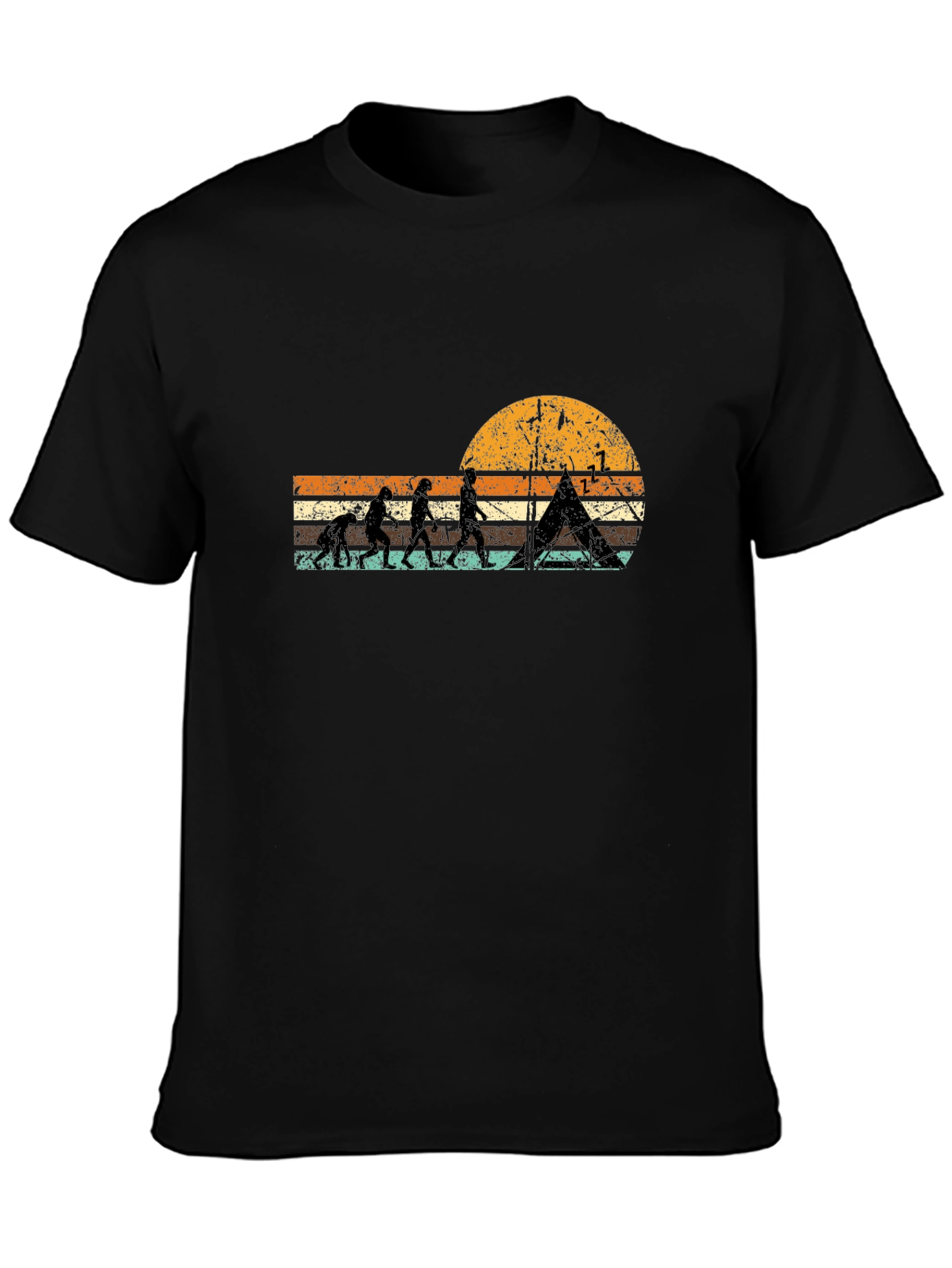 Evolution of Camping Graphic T-Shirt